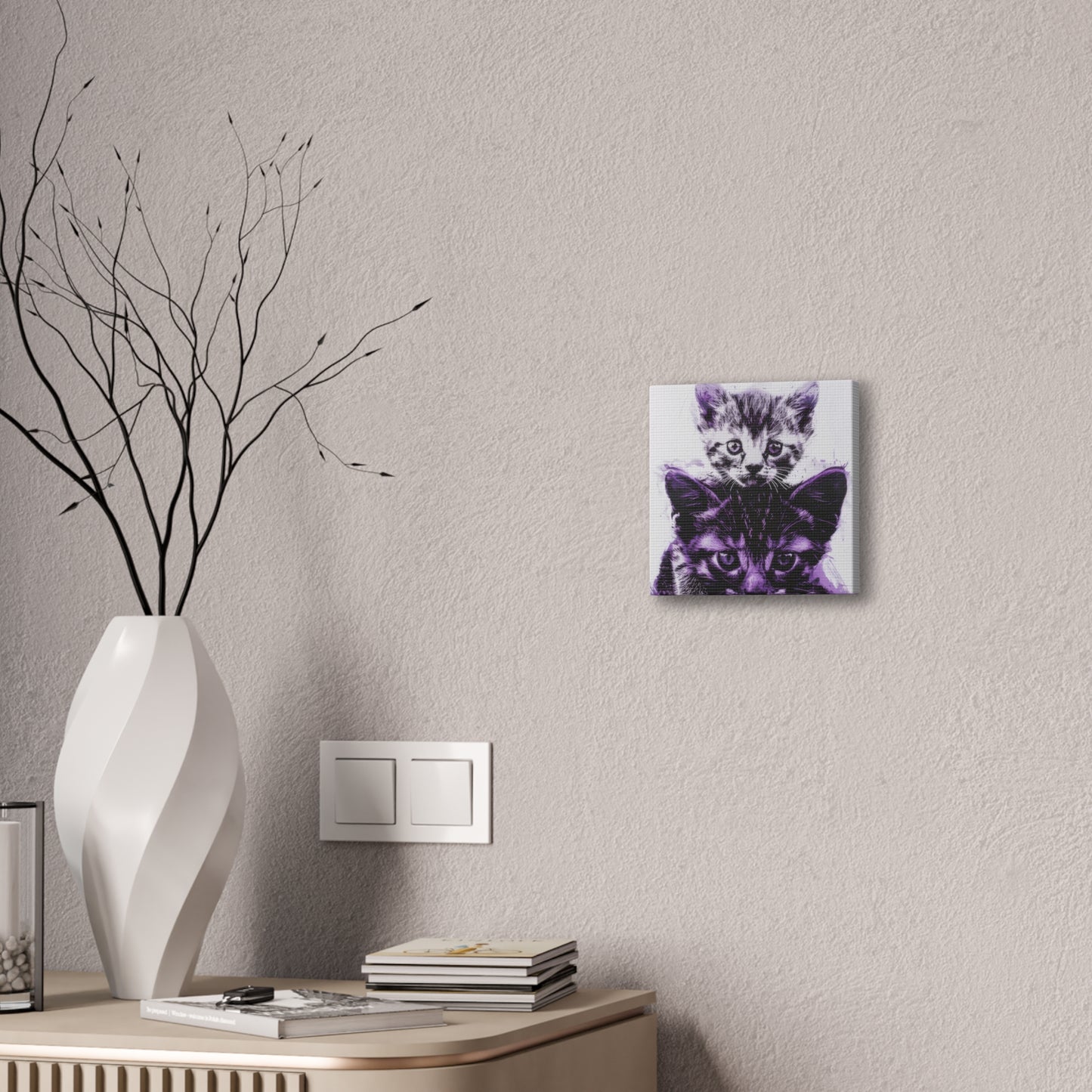 Stacked Cats - Canvas Stretched, 0.75"