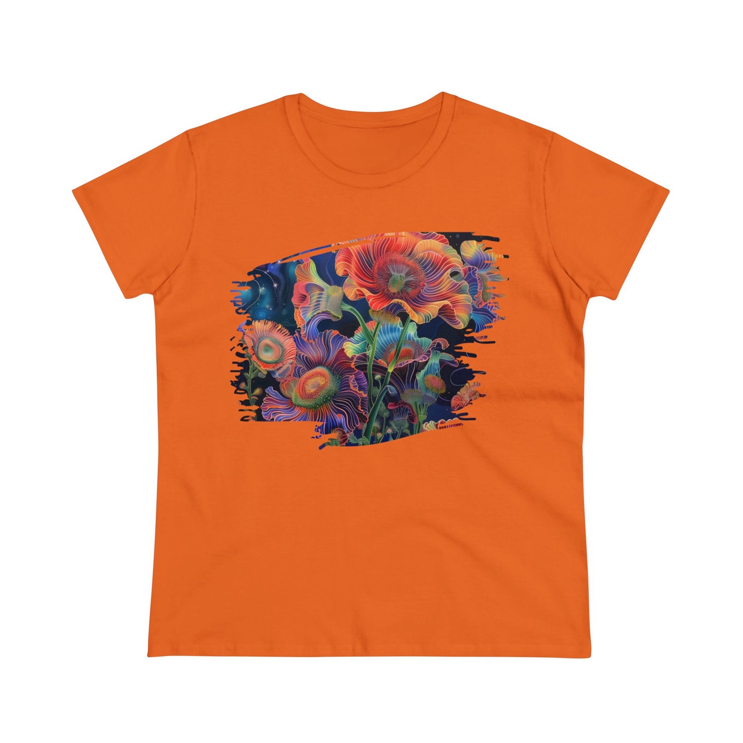 Pastel Flowers - Women's Midweight Cotton Tee