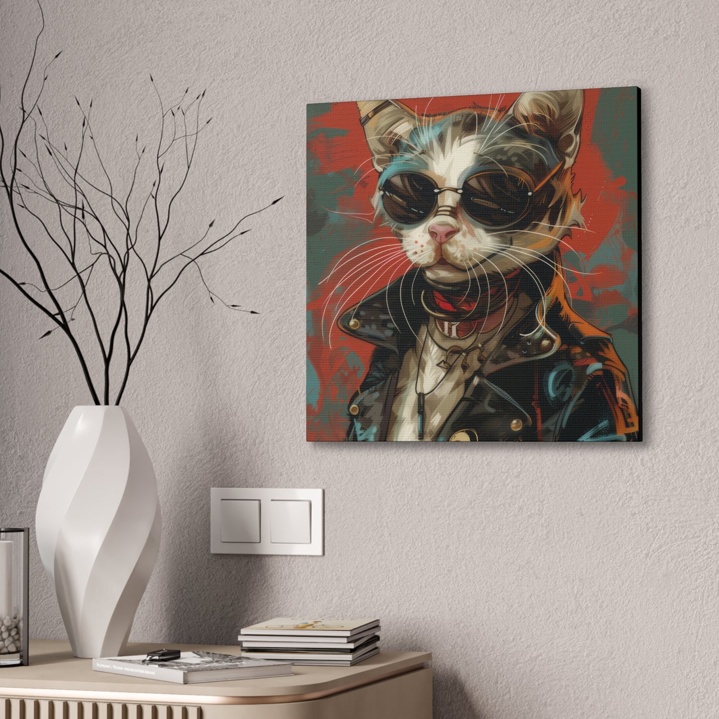 Mad Max Kitty - Canvas Stretched, 0.75" - Canvas Stretched, 0.75"