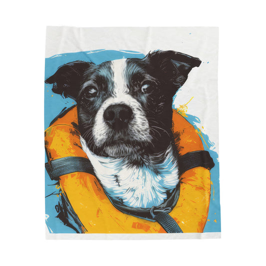 Rescue Dog - Velveteen Plush Blanket