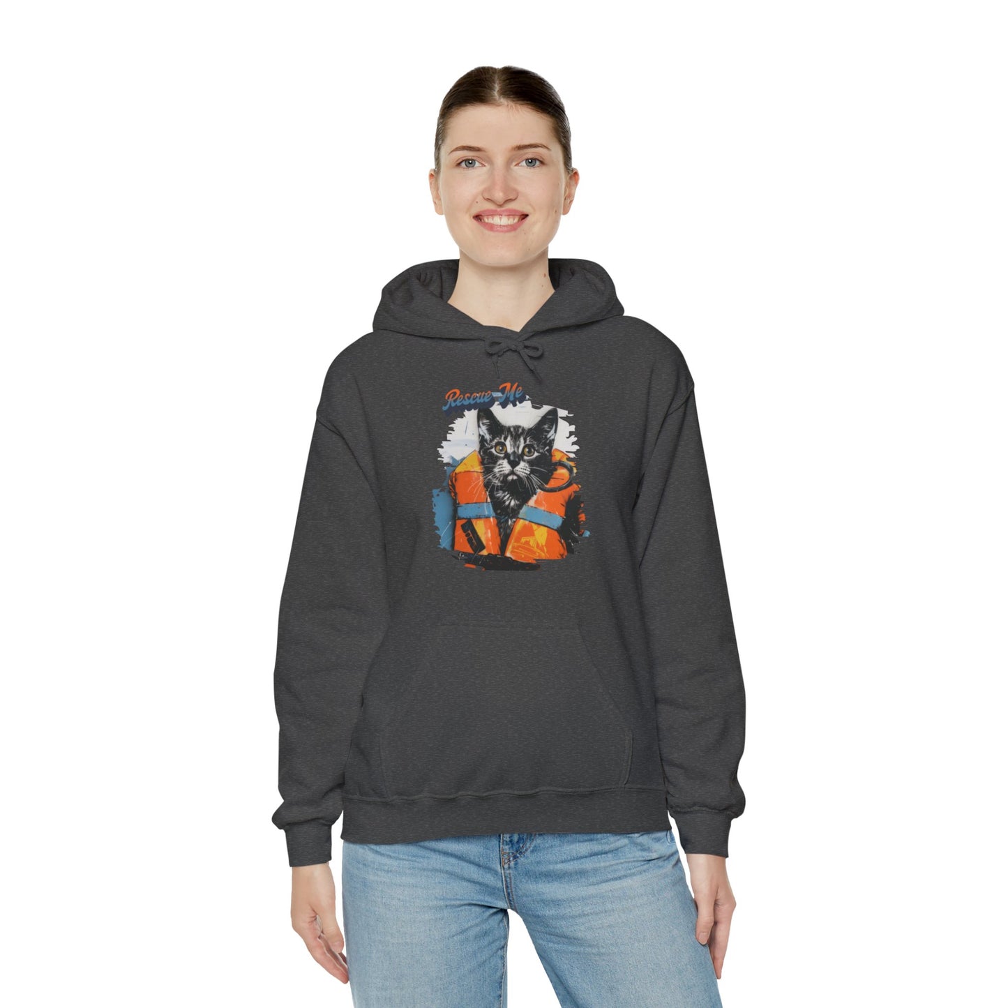 Rescue Cat - Unisex Heavy Blend™ Hooded Sweatshirt