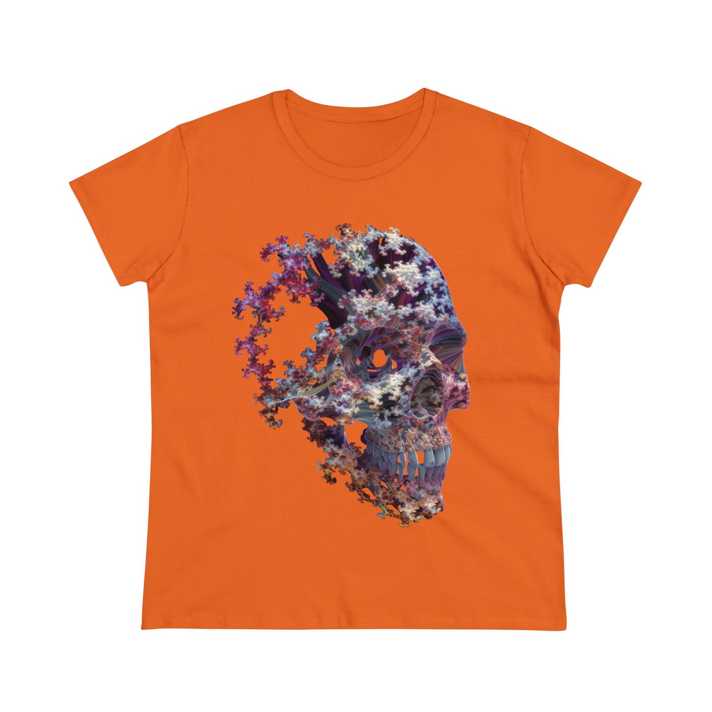 Fractal Skull - Women's Midweight Cotton Tee