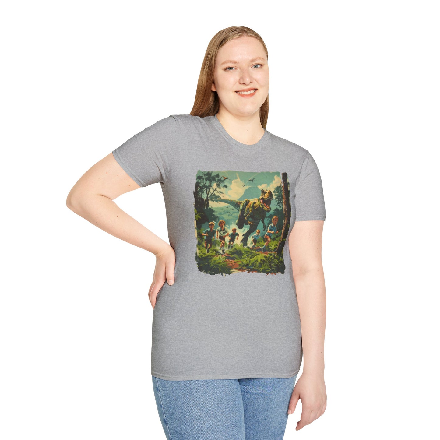 Dinosaur Chase - Unisex Softstyle T-Shirt