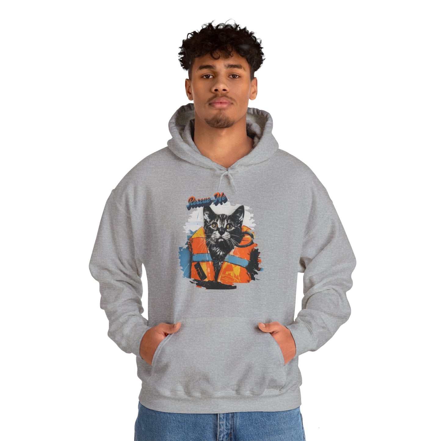 Rescue Cat - Unisex Heavy Blend™ Hooded Sweatshirt