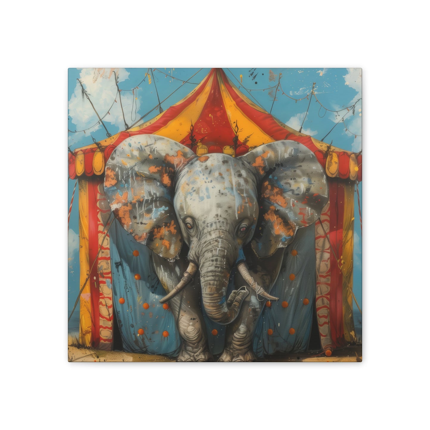 Circus Elephant - Canvas Stretched, 0.75"