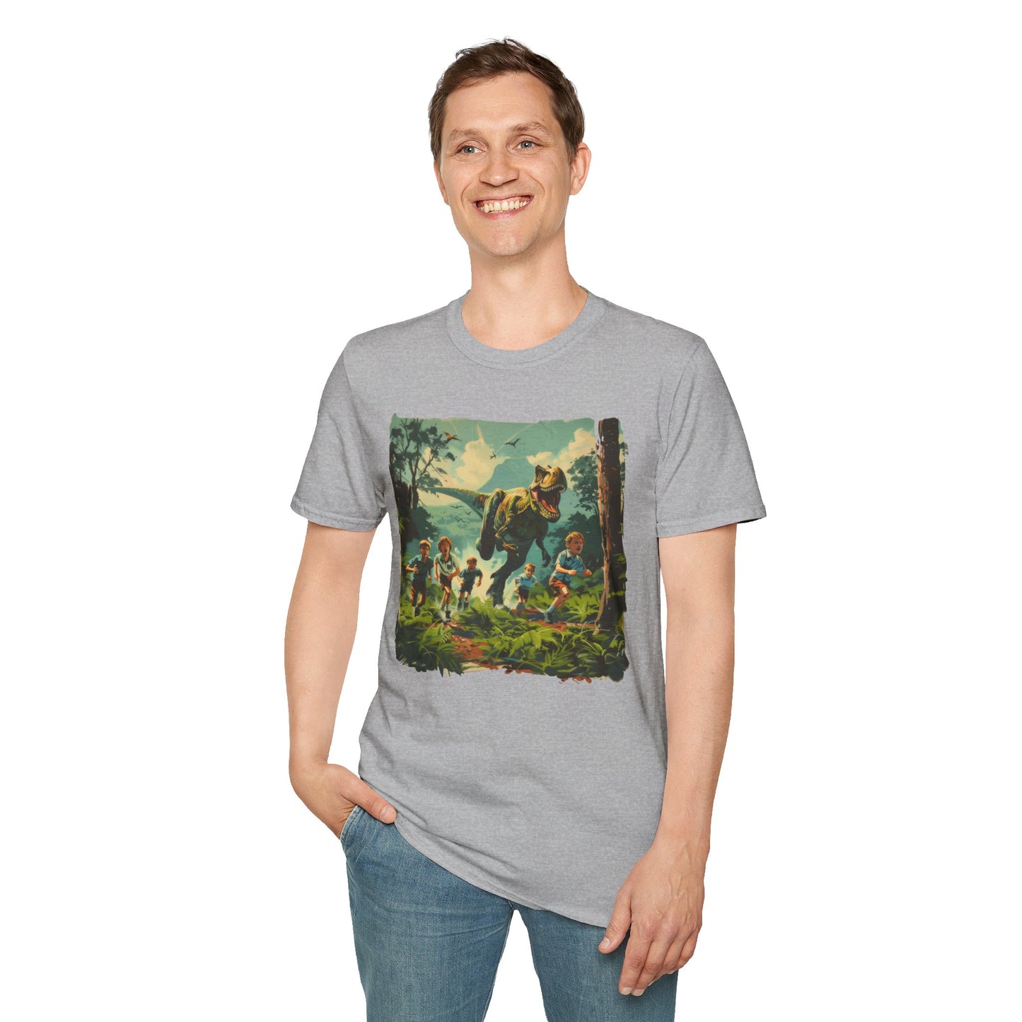 Dinosaur Chase - Unisex Softstyle T-Shirt