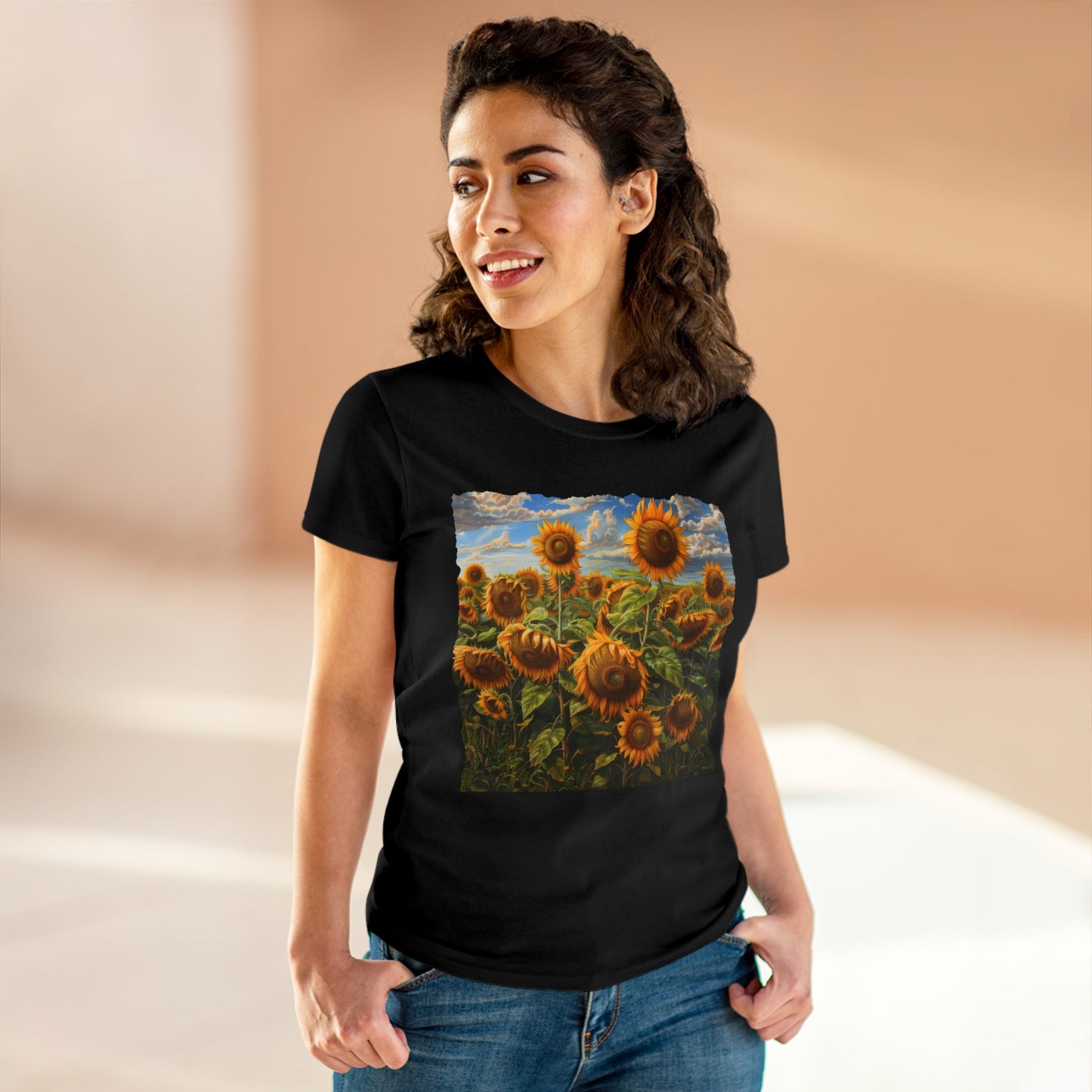 Sunflowers - Women's Midweight Cotton Tee