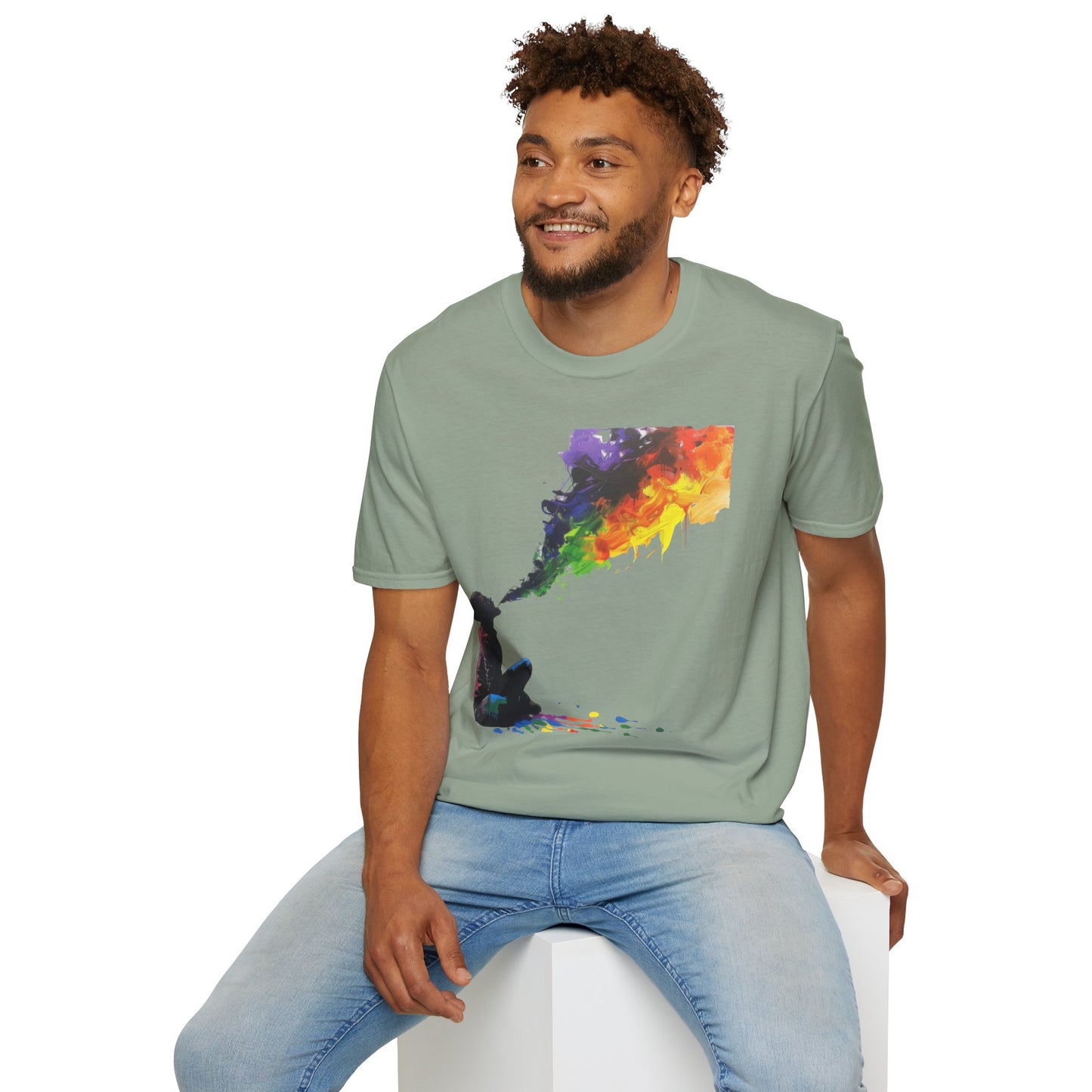 Rainbow Breath - Unisex Softstyle T-Shirt