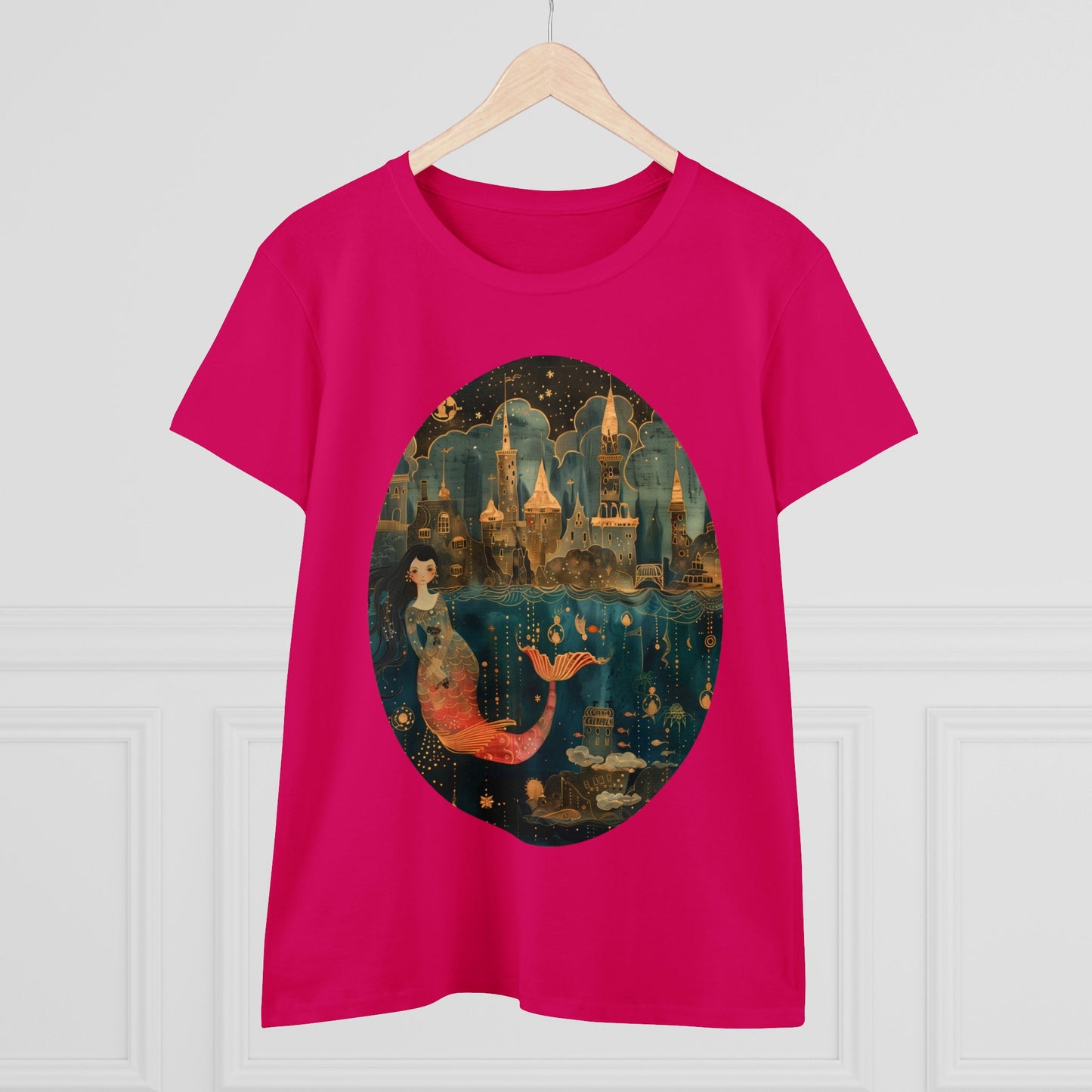 Mermaid - Fantasy - Women's Midweight Cotton Tee