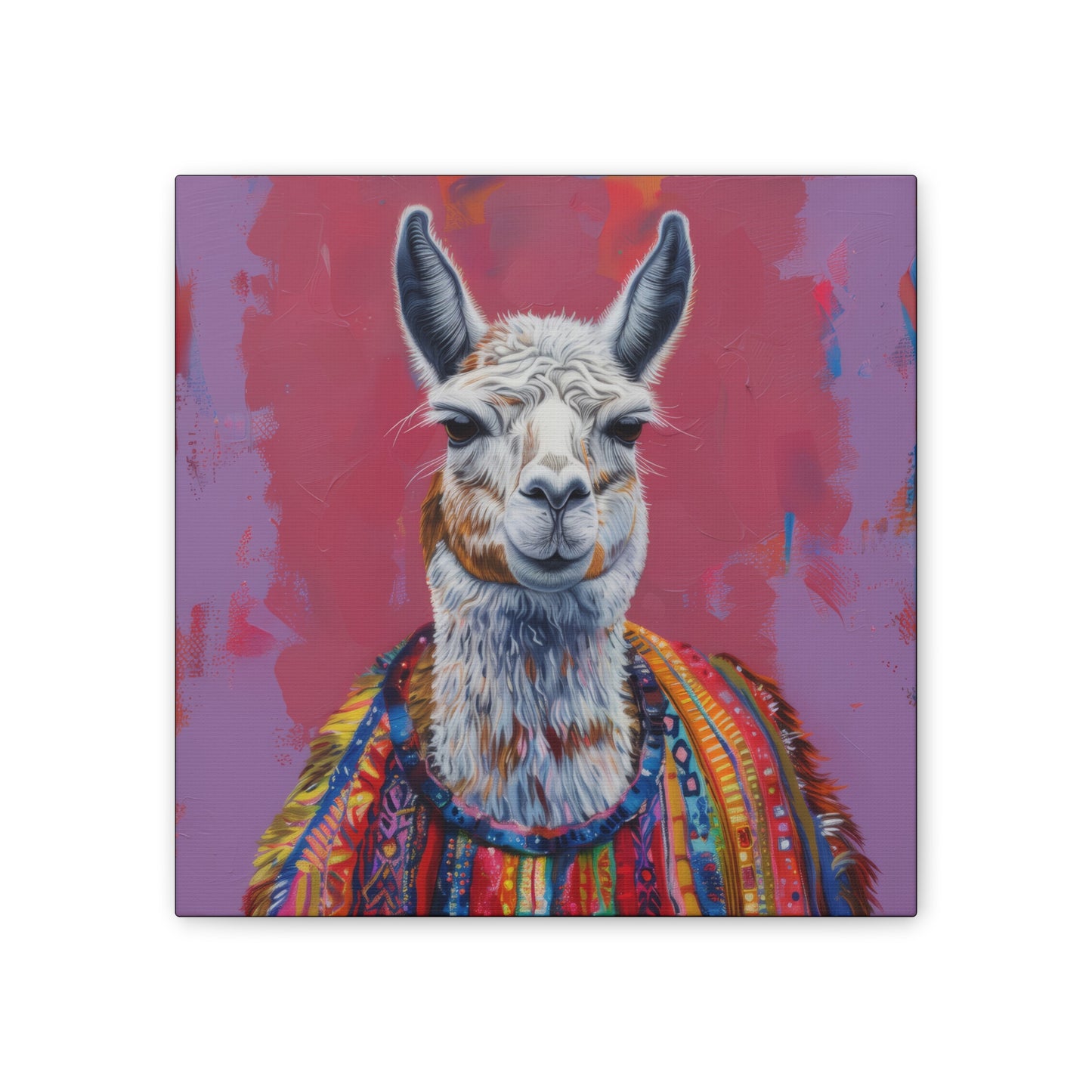 Llama - Canvas Stretched, 0.75"