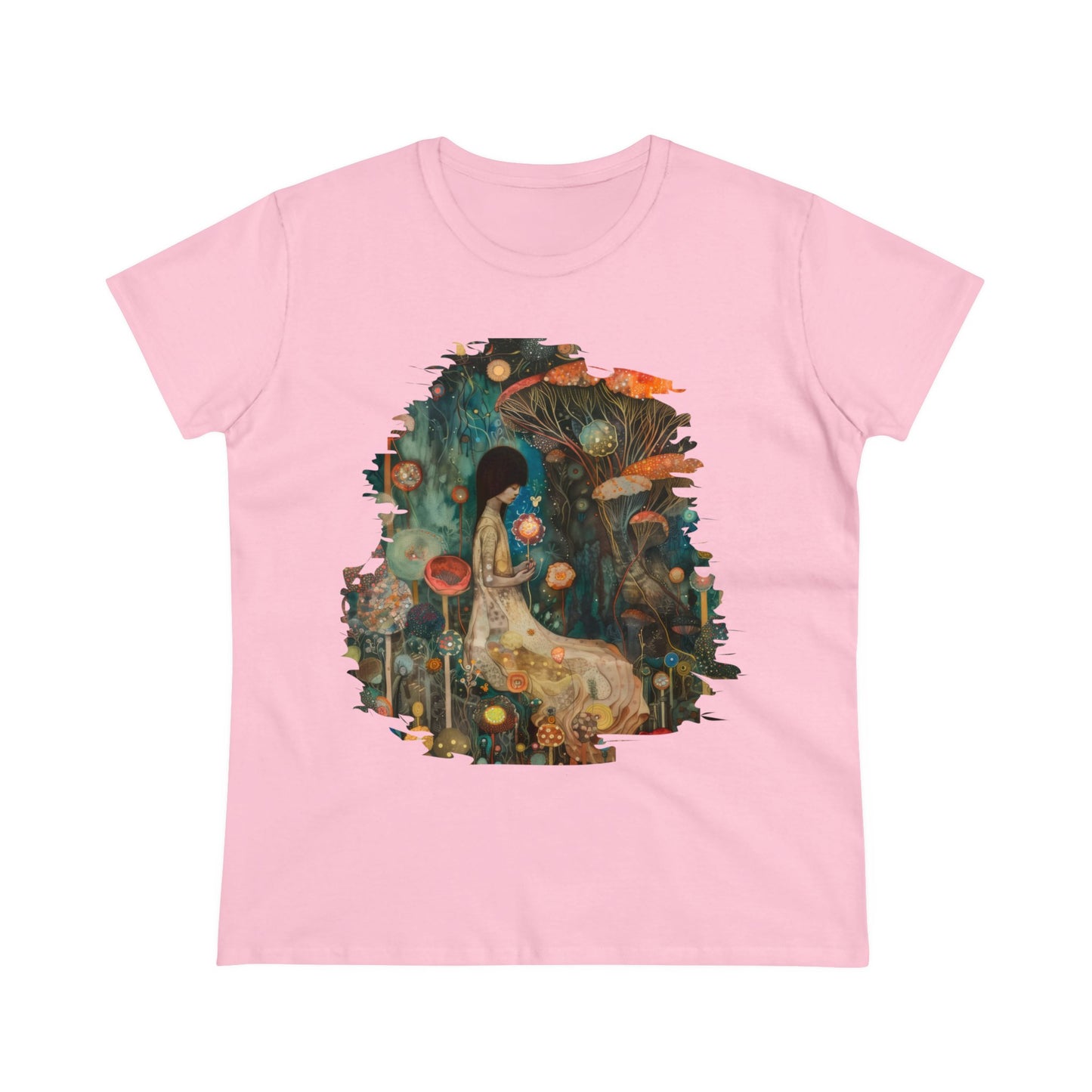 Mushroom Girl - Women's Midweight Cotton Tee