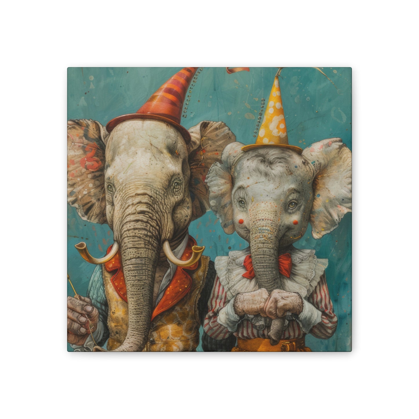 Elephants - Canvas Stretched, 0.75"