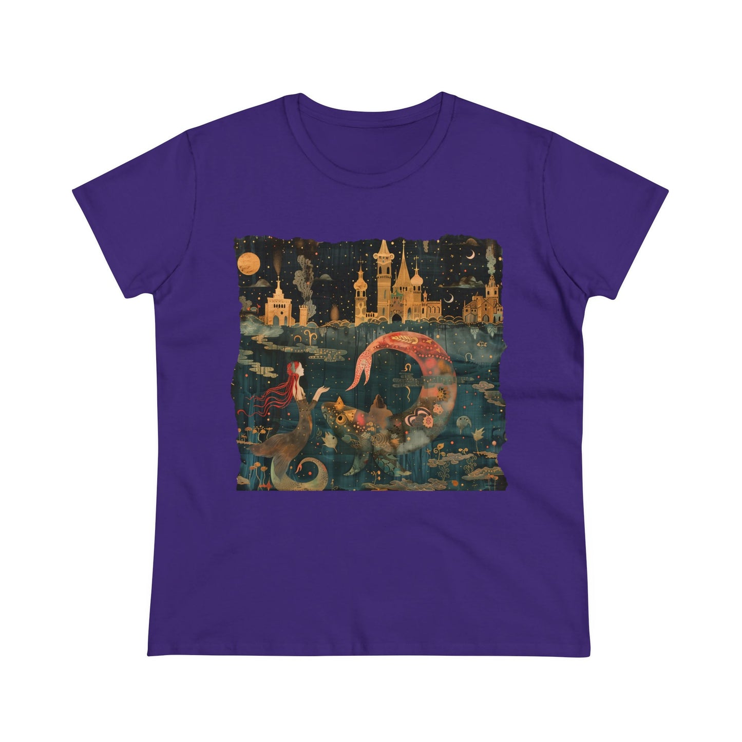 Mermaid - Fantasy - Women's Midweight Cotton Tee