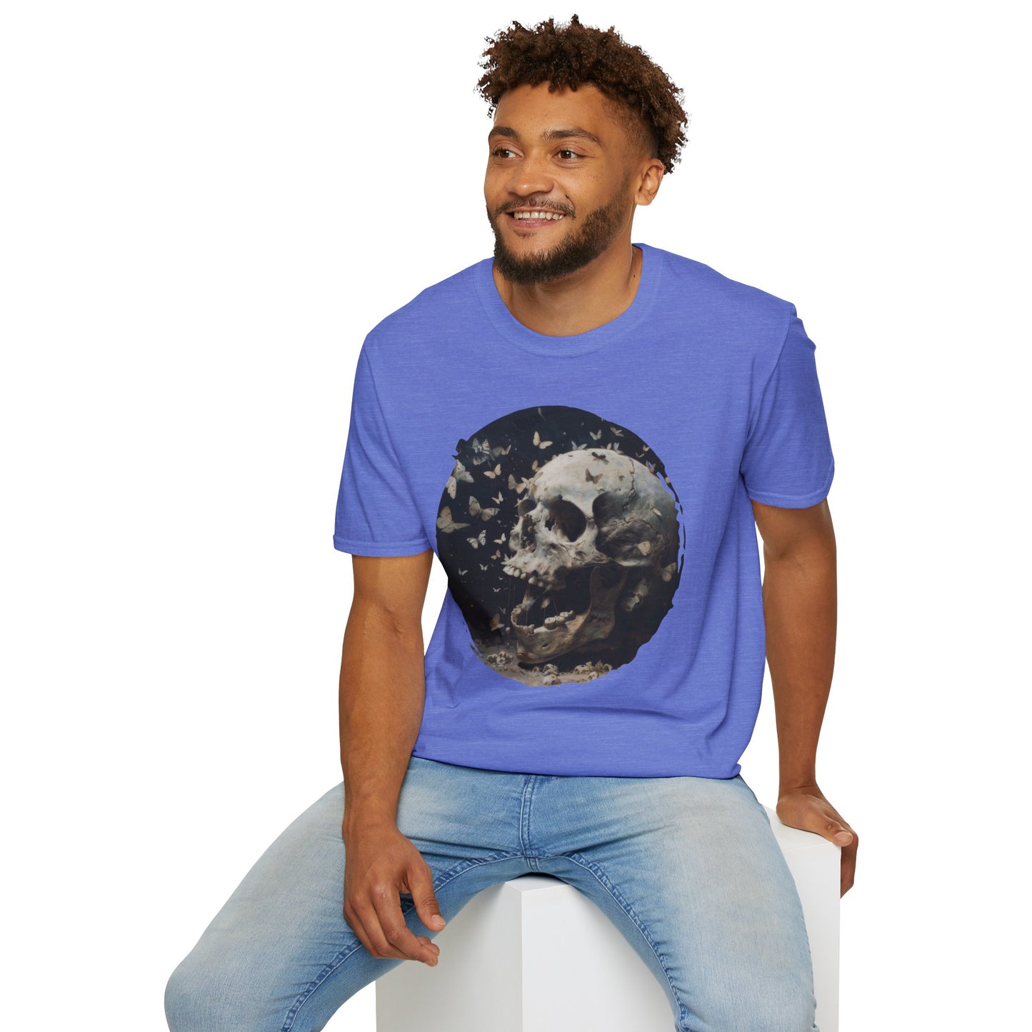 Skulls and Butterflies - Unisex Softstyle T-Shirt