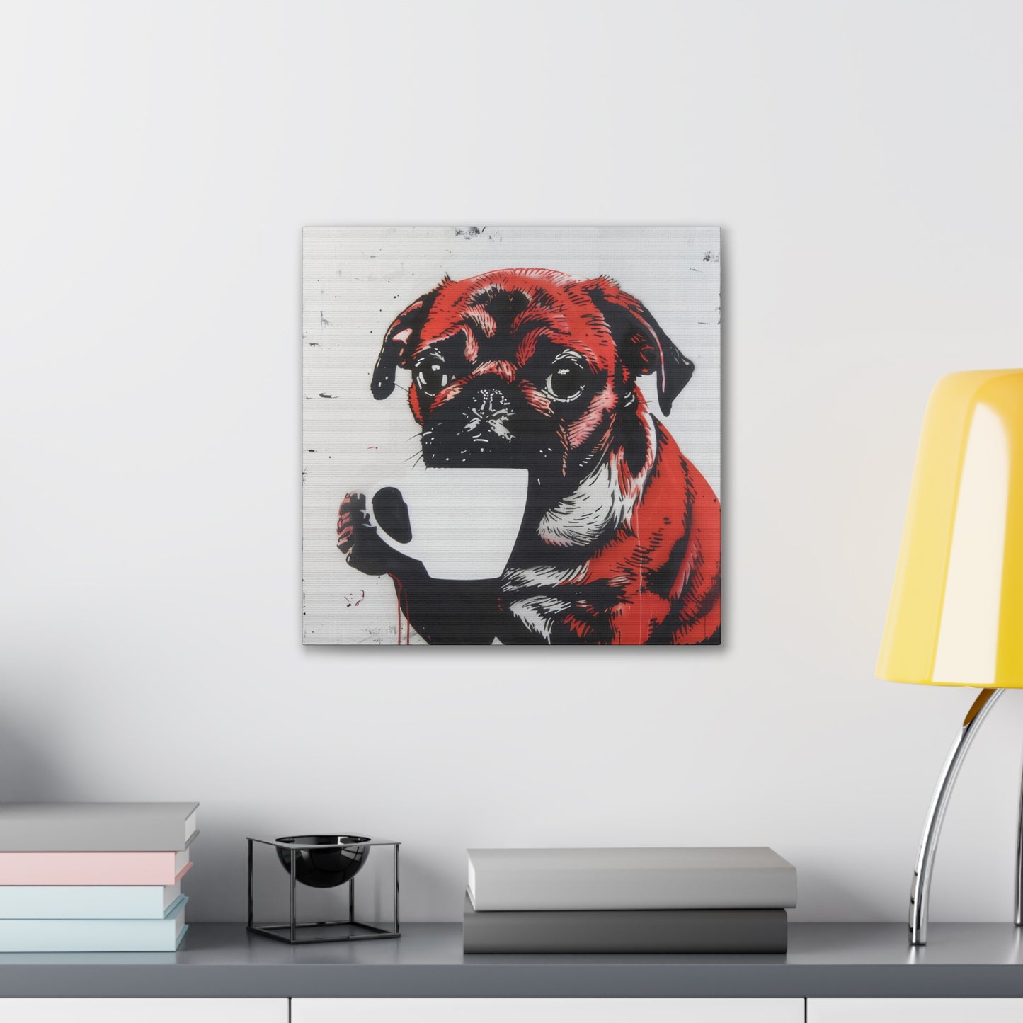 Coffee Dog - Canvas Stretched, 0.75"