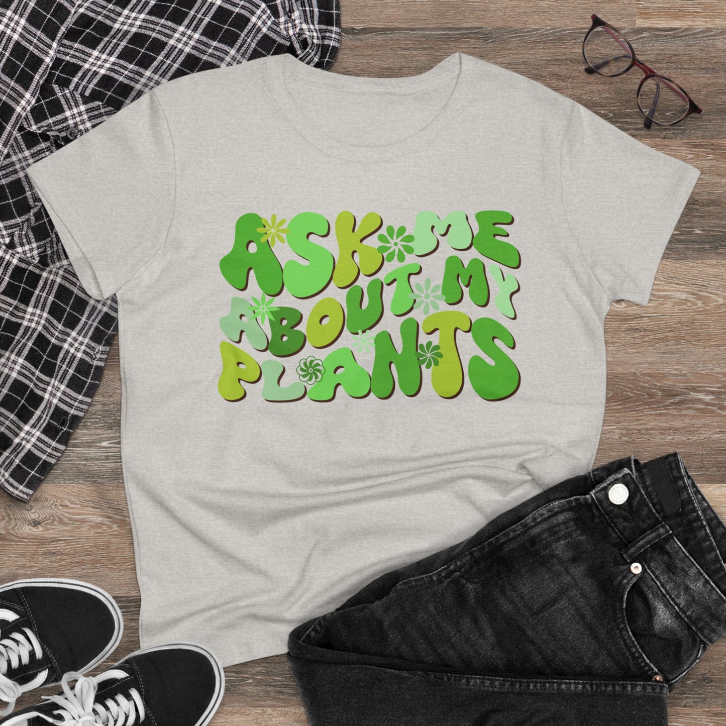 Ask Me About My Plants - Gardening - Women's Midweight Cotton Tee