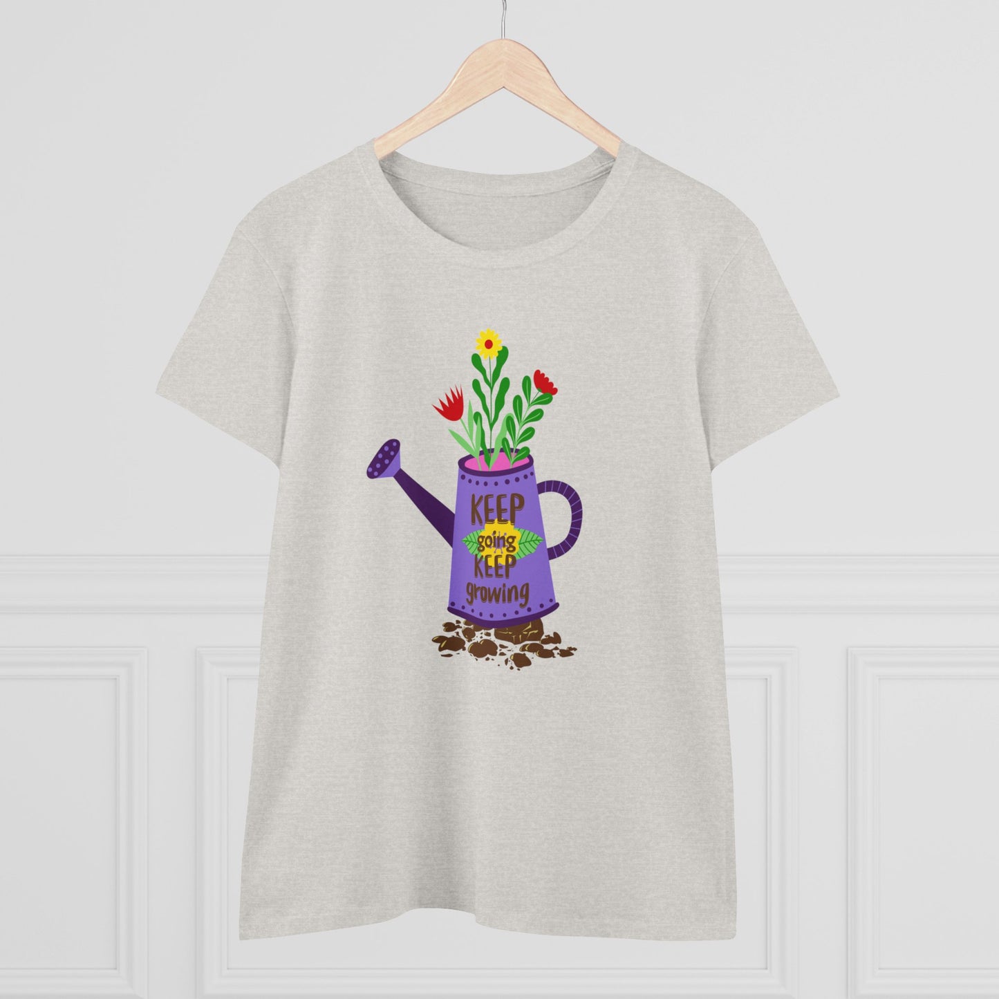 Keep Going Keep Growing - Gardening - Women's Midweight Cotton Tee