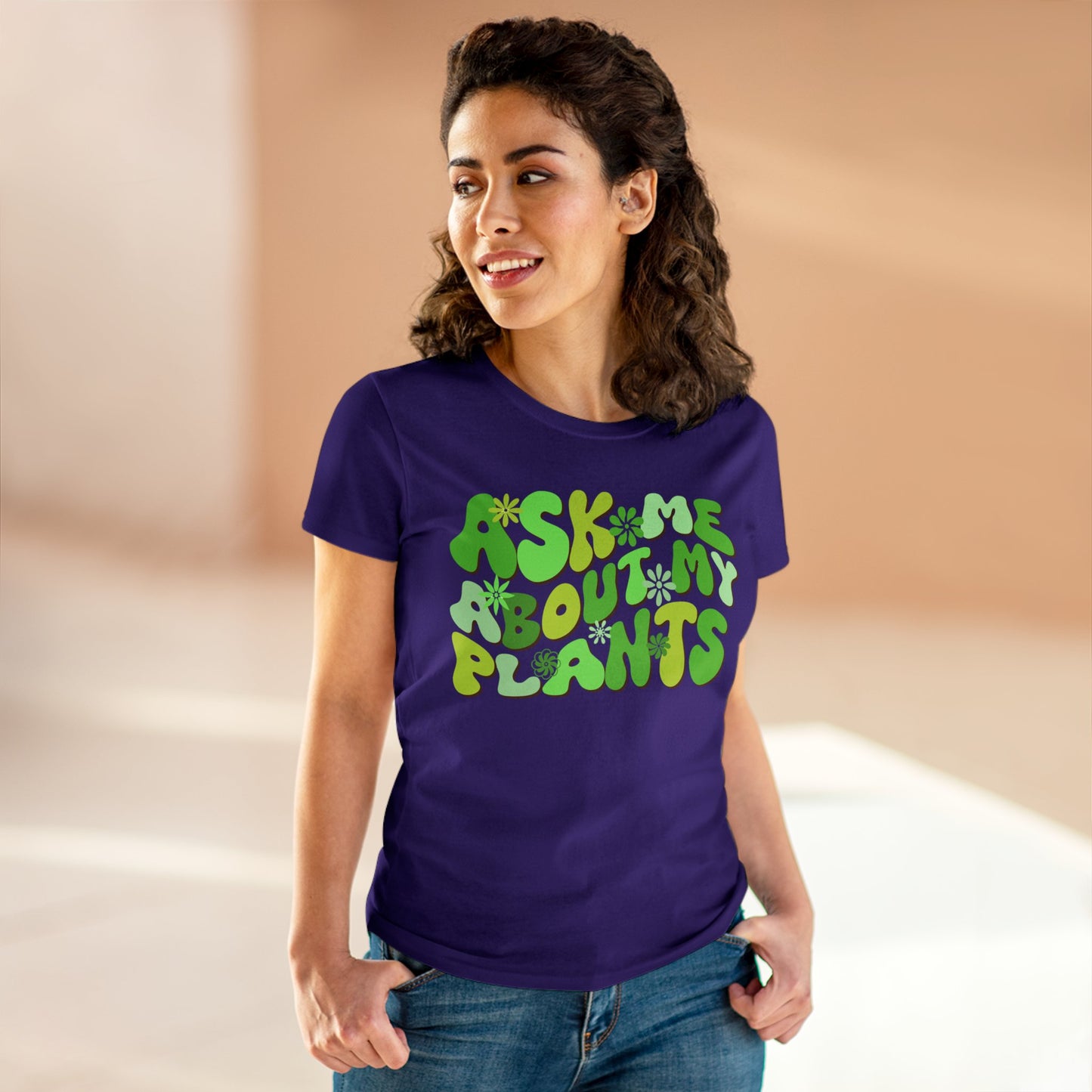 Ask Me About My Plants - Gardening - Women's Midweight Cotton Tee