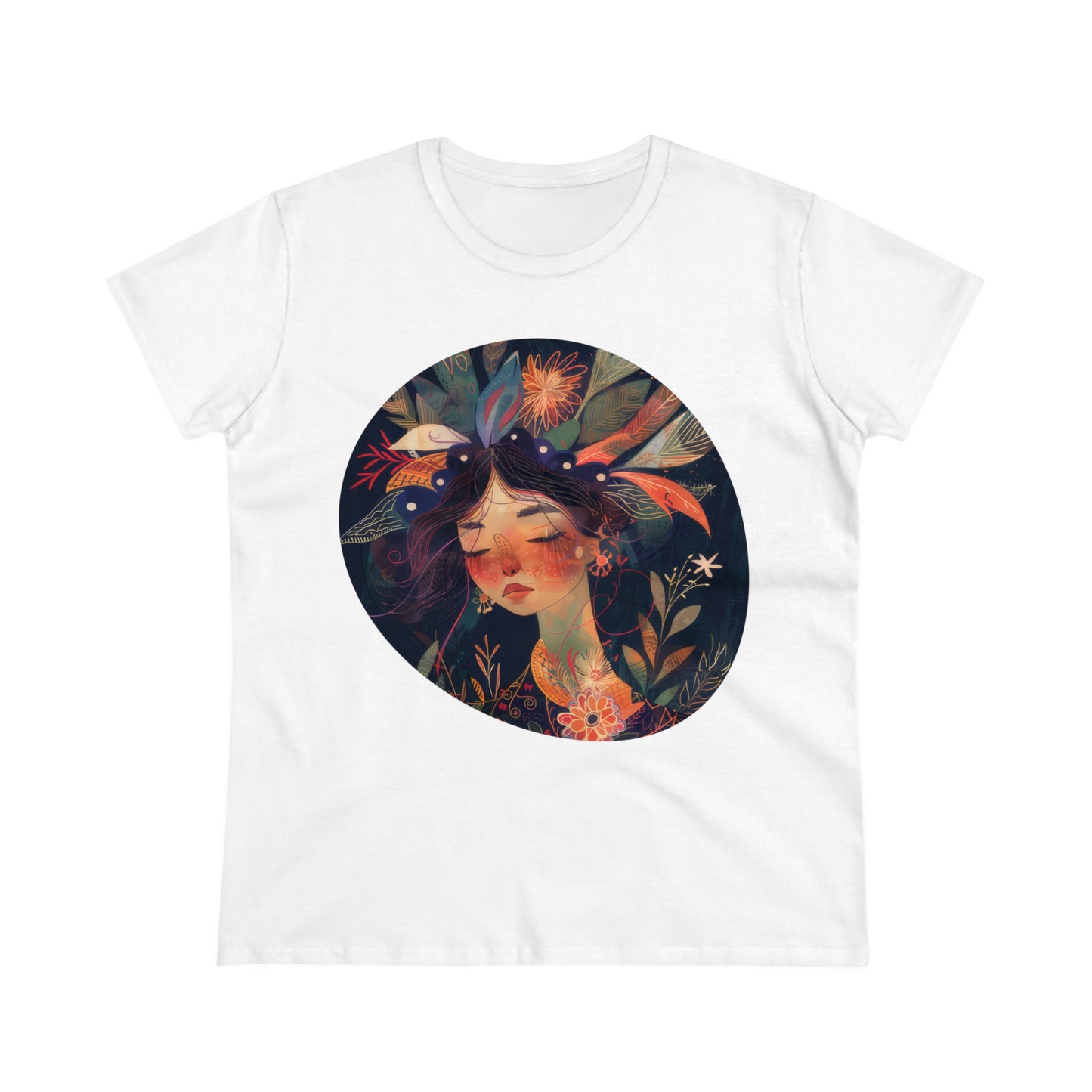 Flower Girl - Flowers - Women's Midweight Cotton Tee