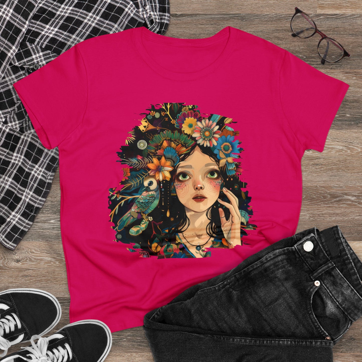 Flower Girl - Women's Midweight Cotton Tee