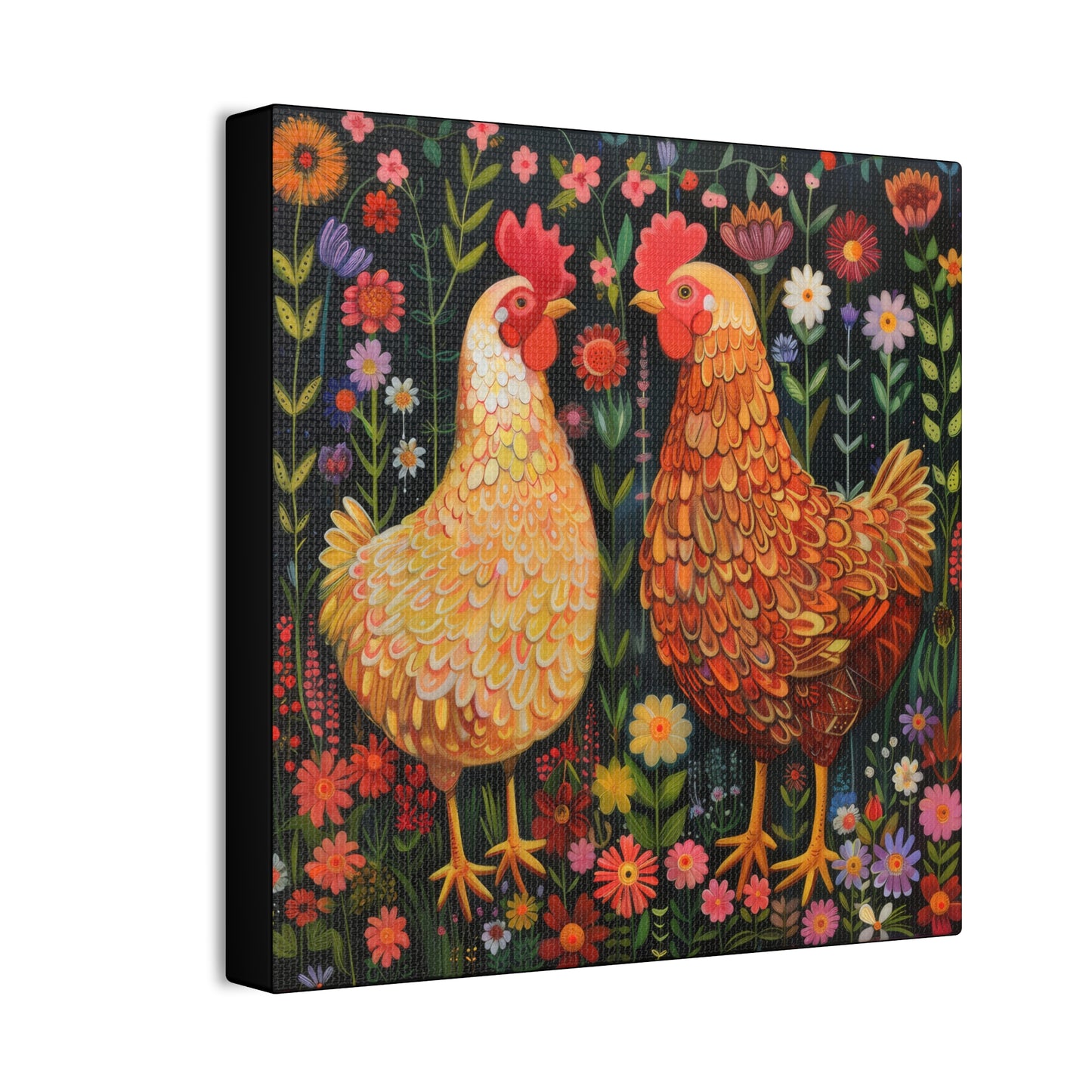 Chickens - Canvas Stretched, 0.75" - Canvas Stretched, 0.75"