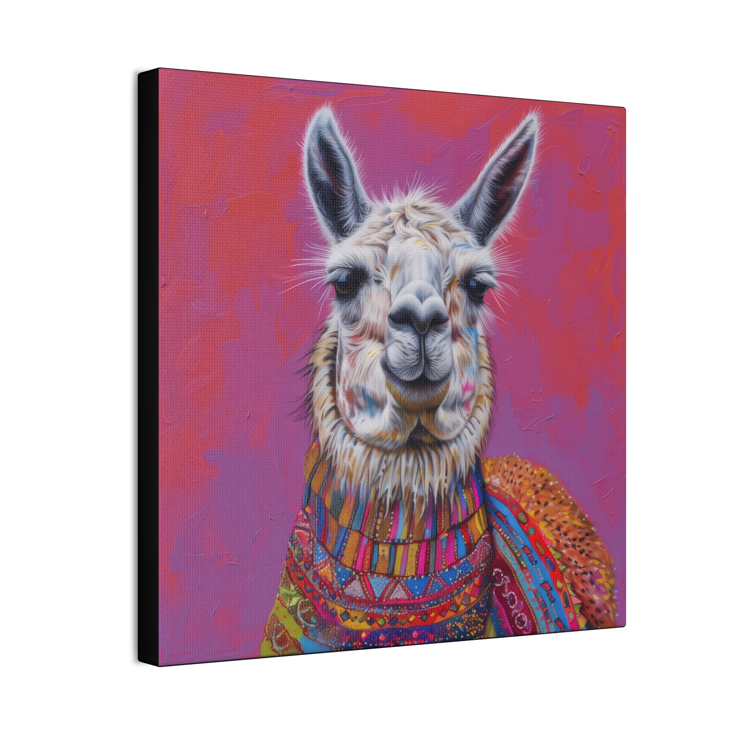 Llama - Canvas Stretched, 0.75"