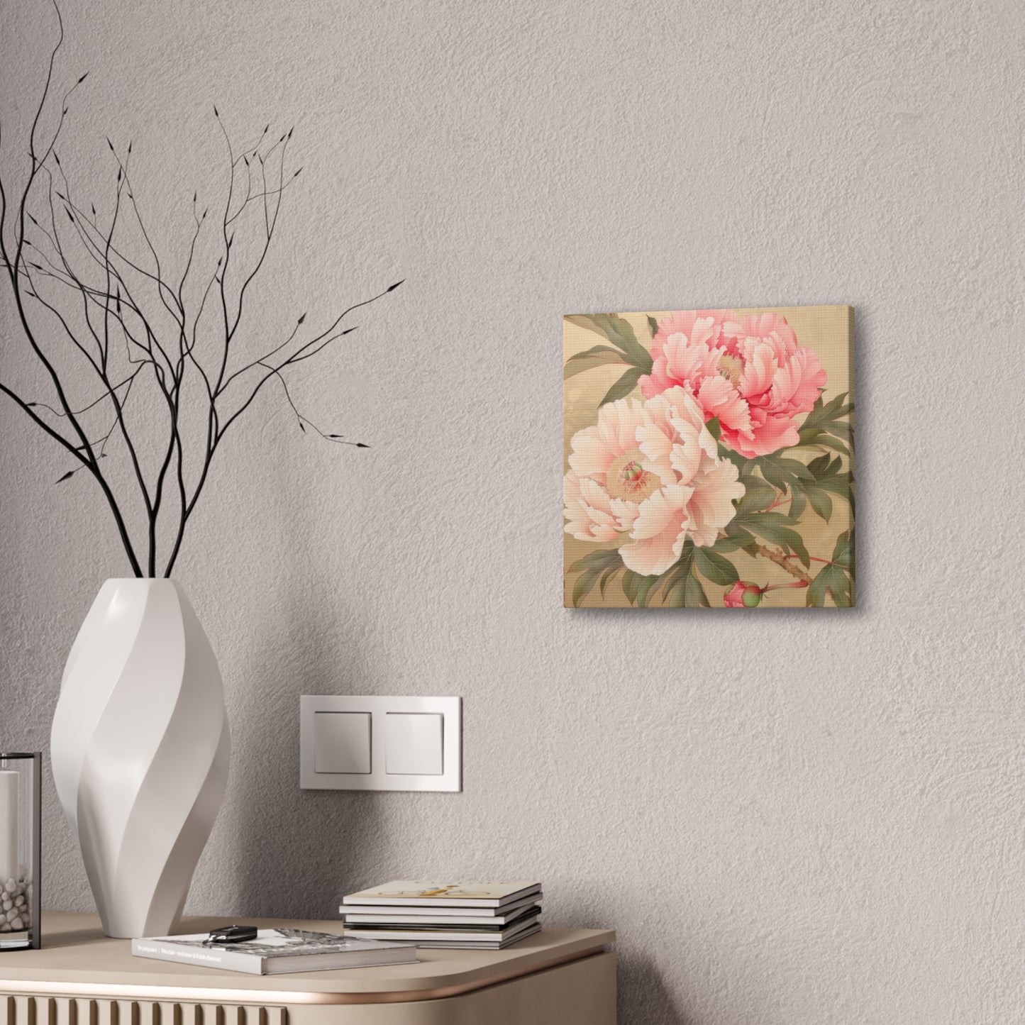 Peony - Canvas Stretched, 0.75"