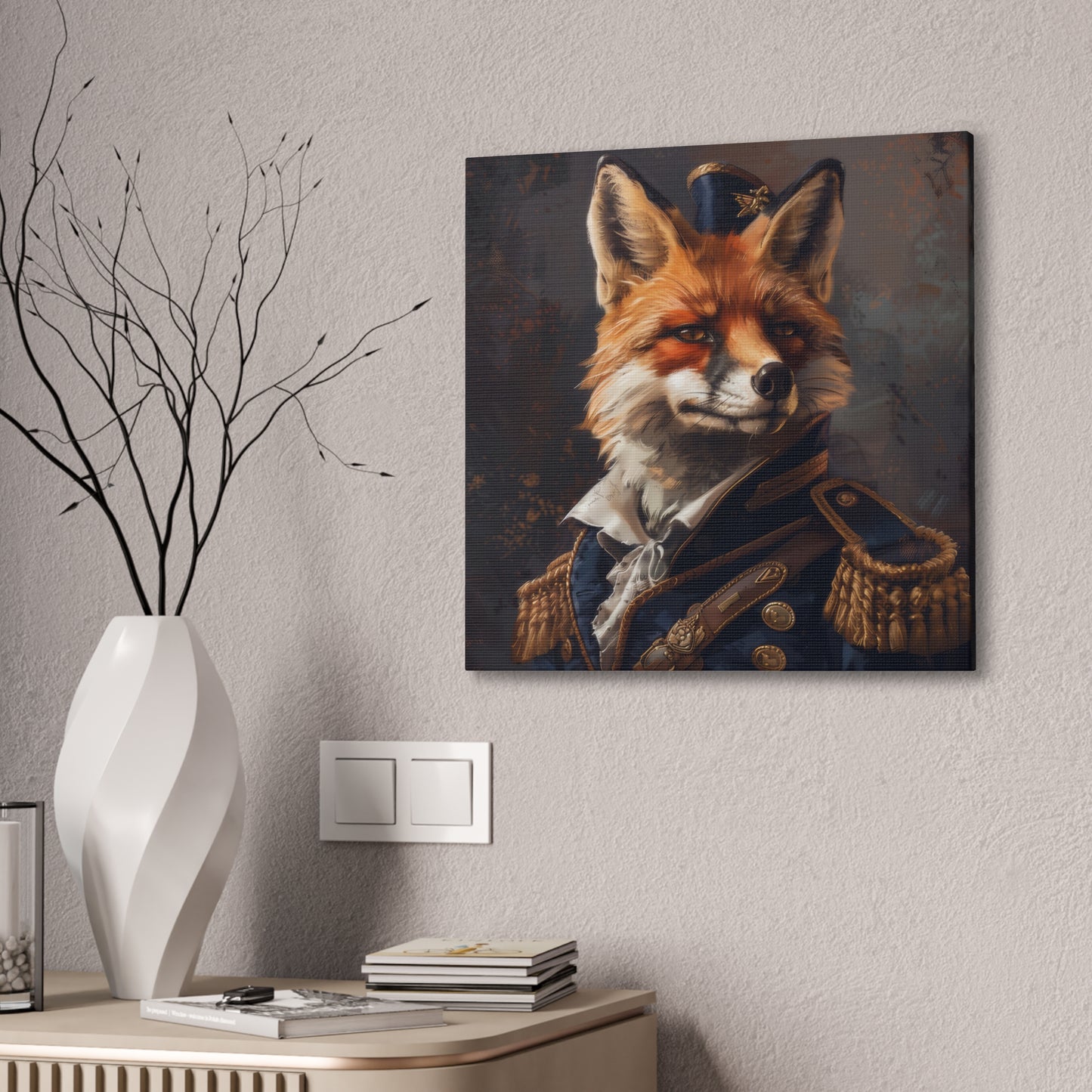 Captain Fox - Canvas Stretched, 0.75"