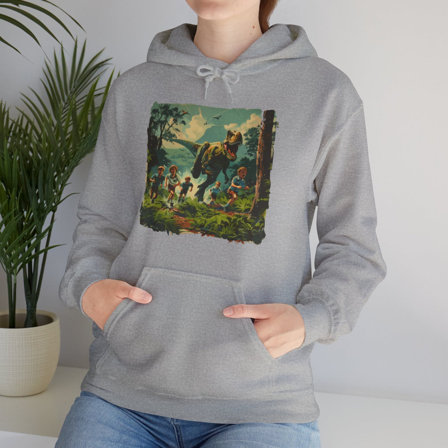 Dinosaur Chase - Unisex Heavy Blend™ Hooded Sweatshirt