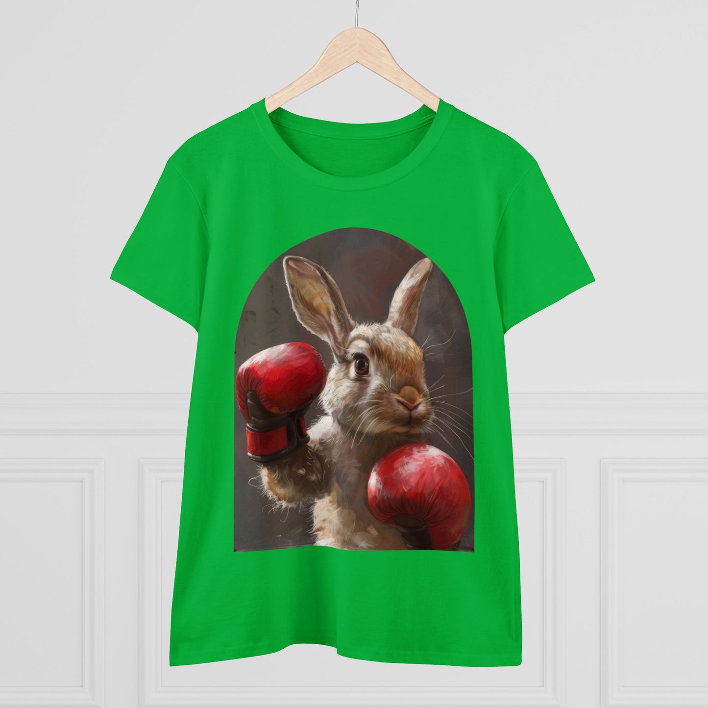 Boxing Rabbit - Women's Midweight Cotton Tee