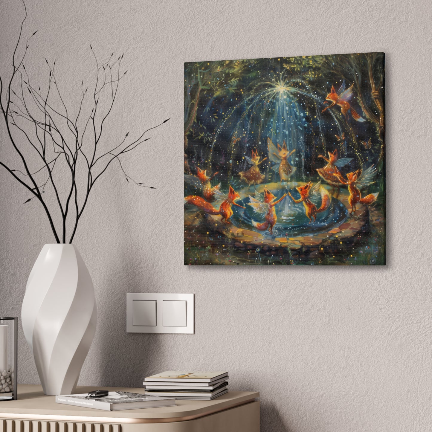 Fox Fairy Festival - Canvas Stretched, 0.75"