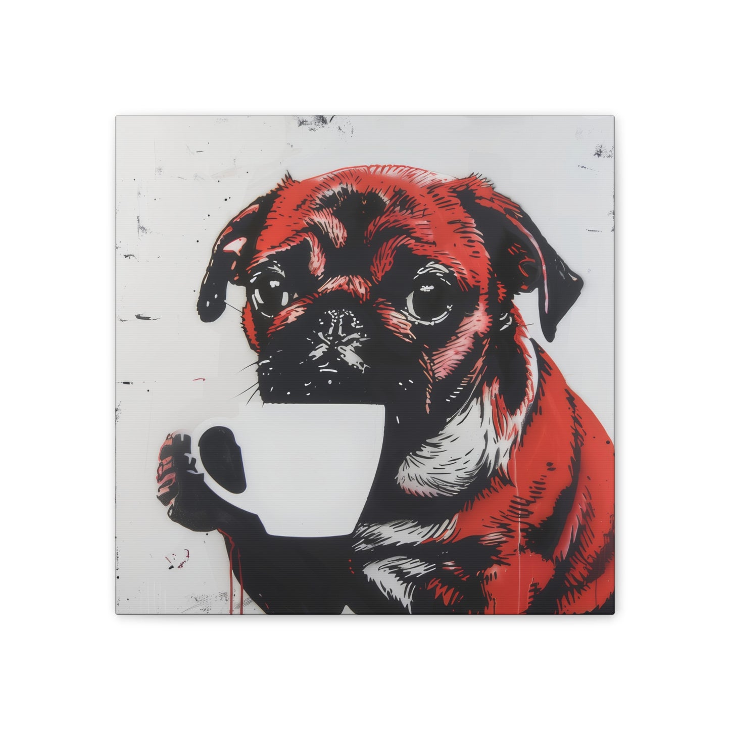 Coffee Dog - Canvas Stretched, 0.75"