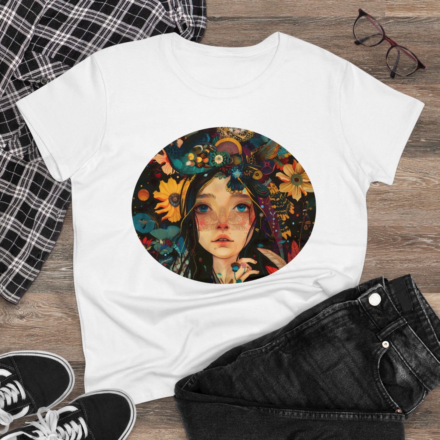 Flower Girl - Women's Midweight Cotton Tee