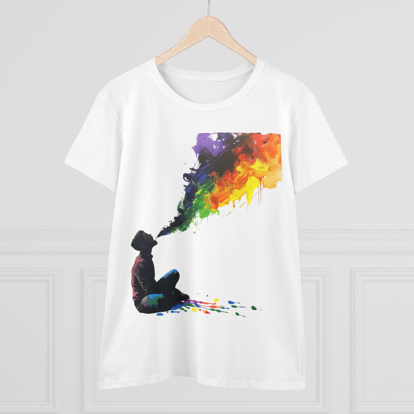 Rainbow Breath - Women's Midweight Cotton Tee