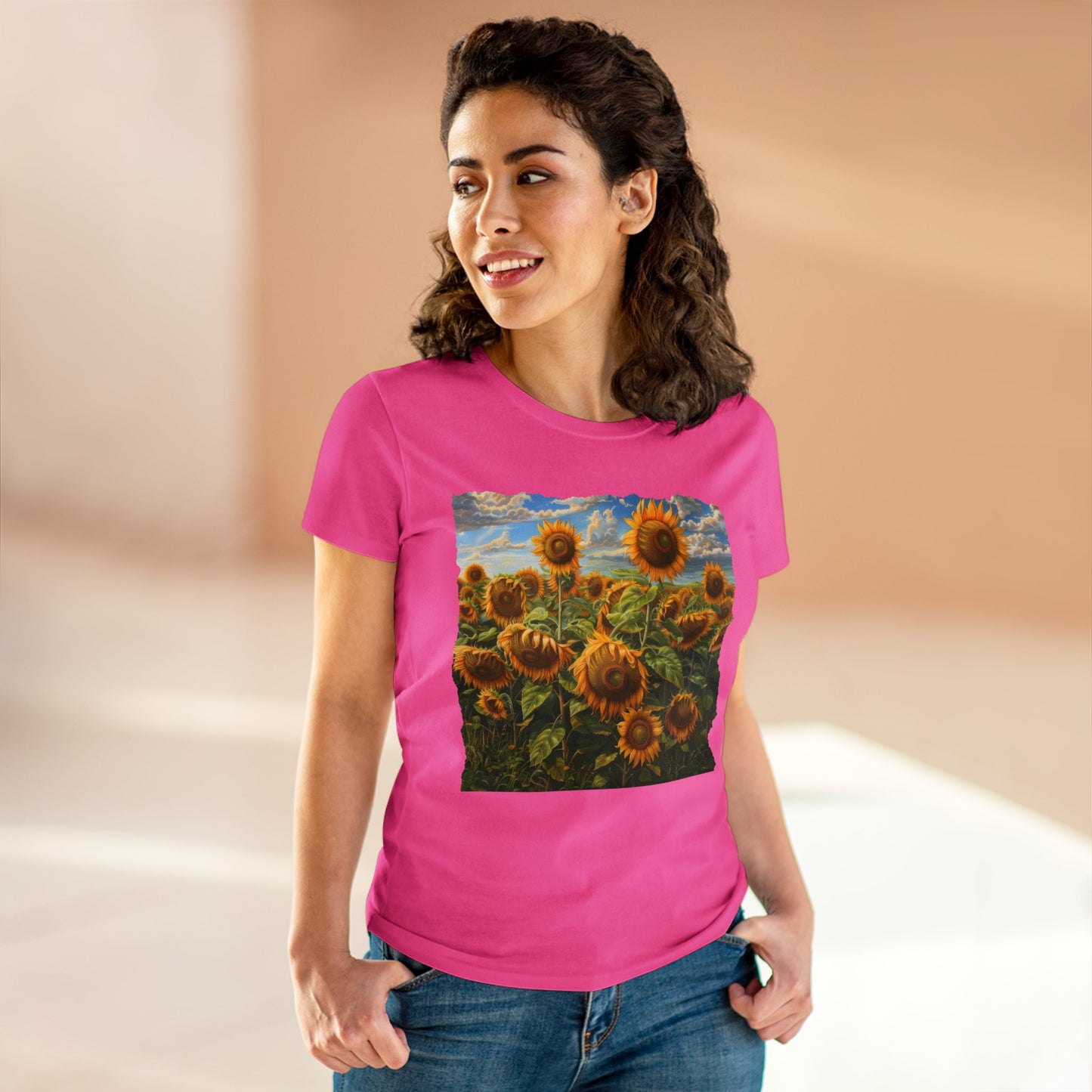 Sunflowers - Women's Midweight Cotton Tee