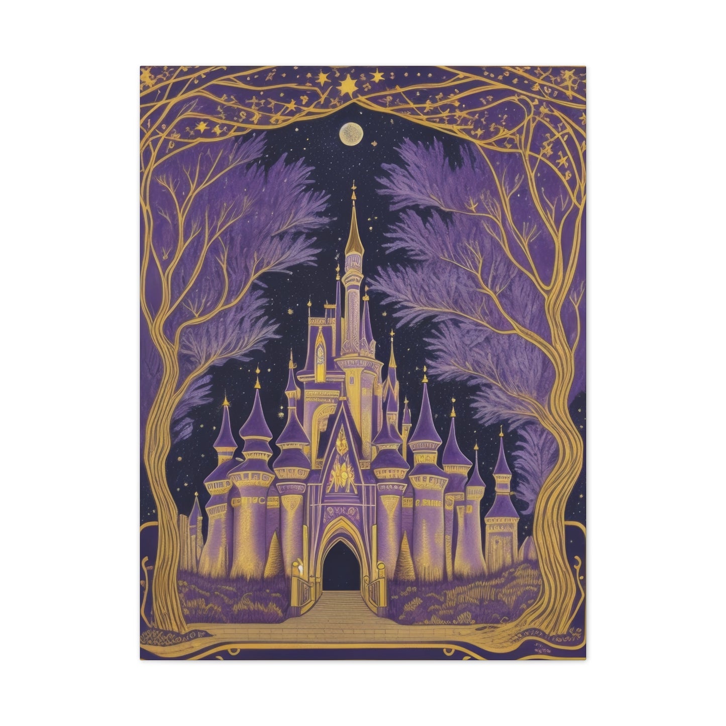 Purple Castle - Canvas Stretched, 0.75"