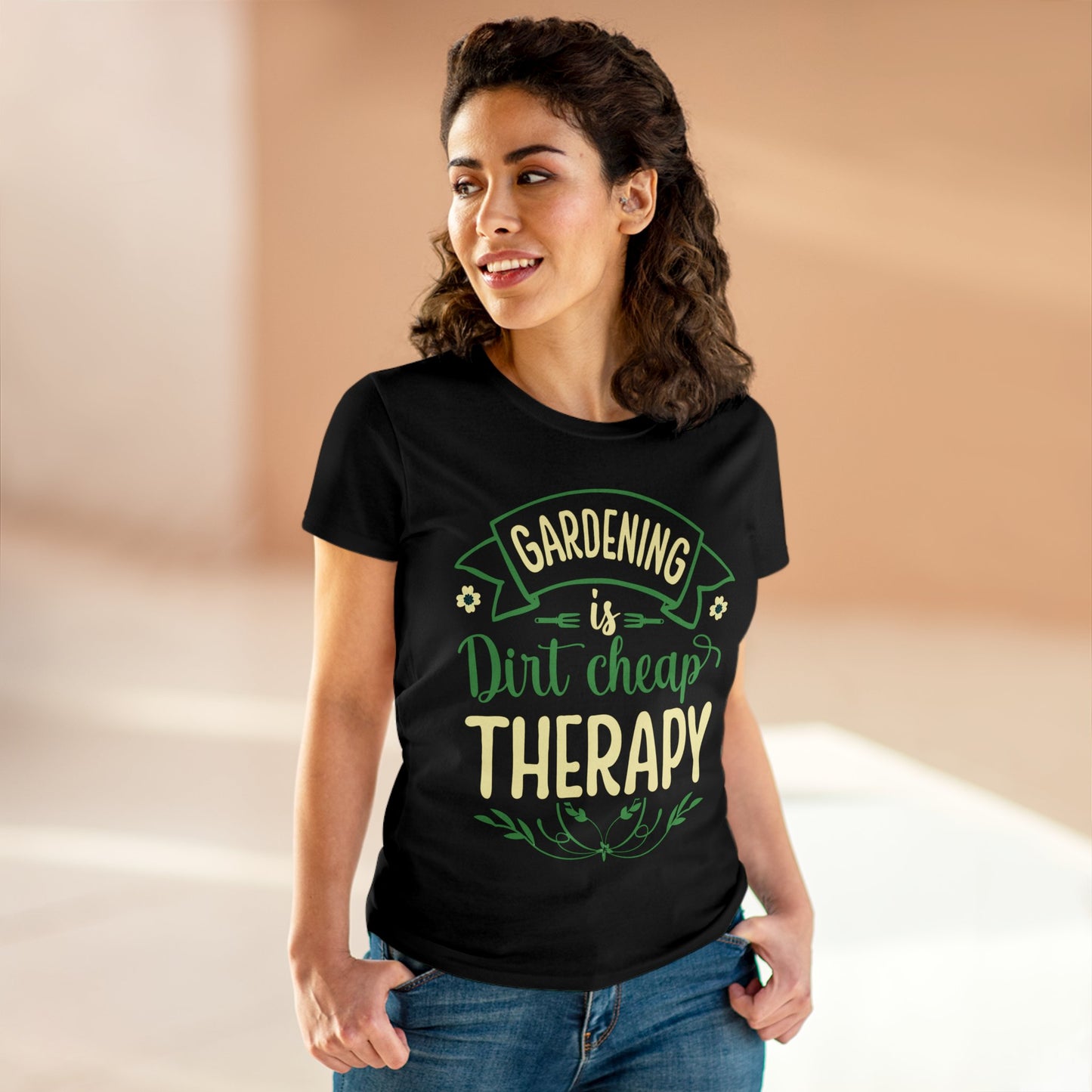 Gardening Is Dirt Cheap Therapy - Gardening - Women's Midweight Cotton Tee