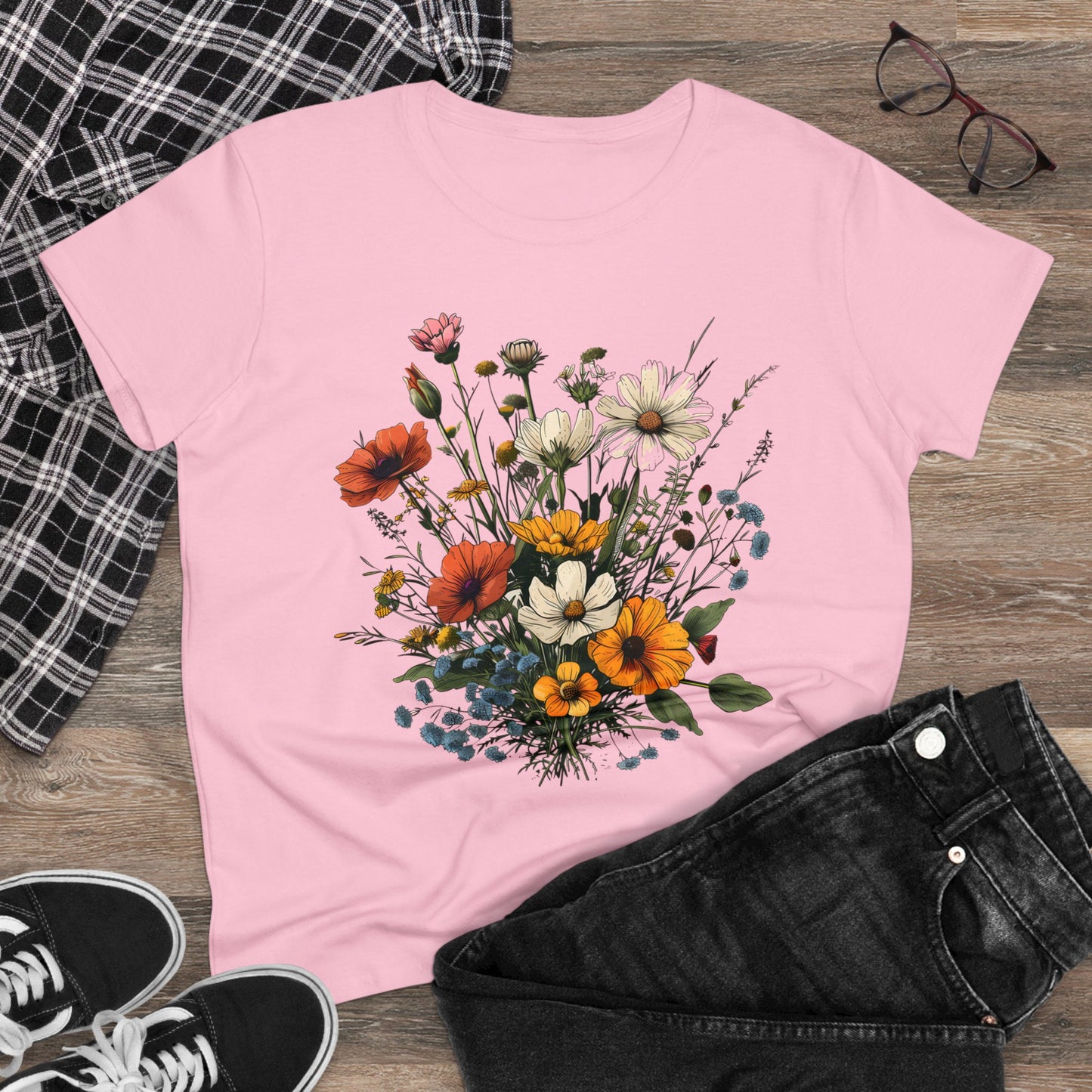 Wildflowers - Women's Midweight Cotton Tee