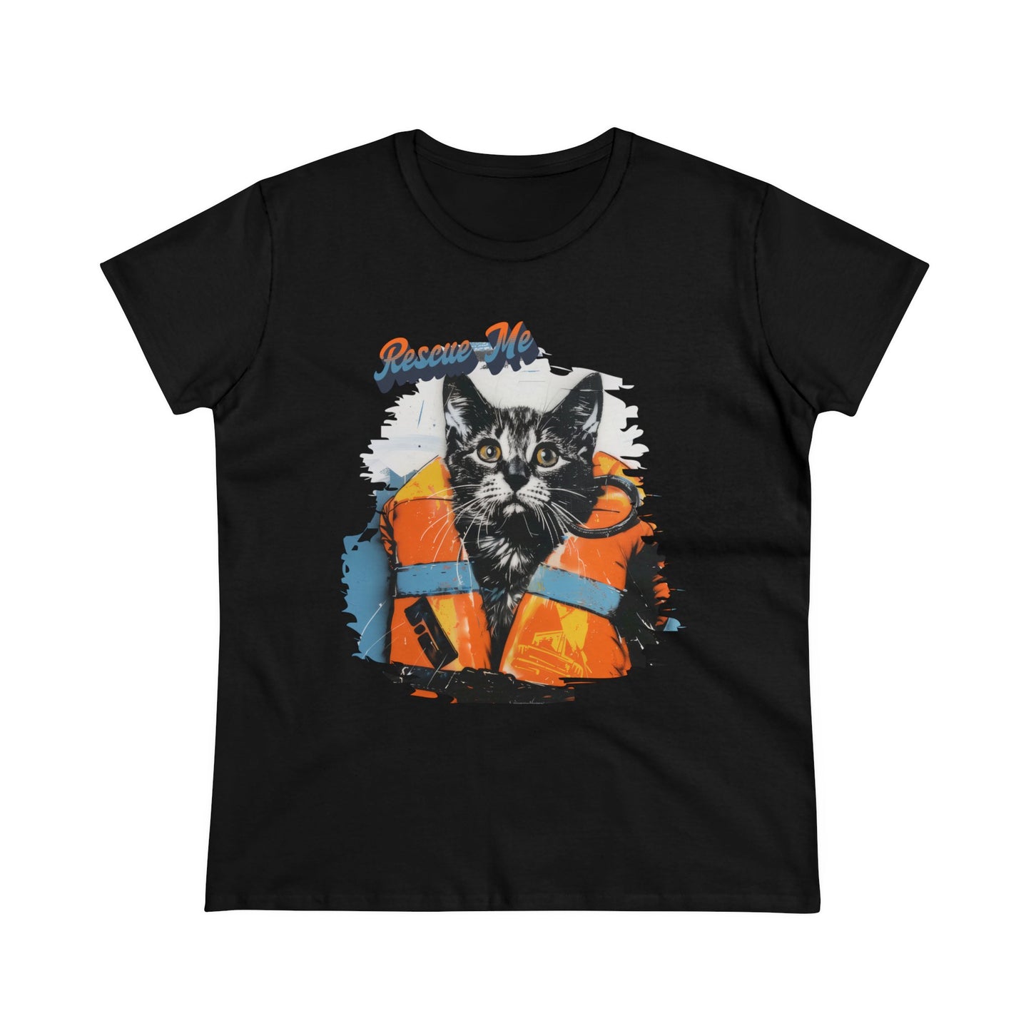 Rescue Cat - Women's Midweight Cotton Tee