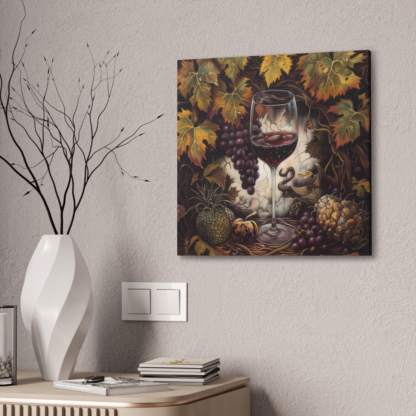 Wine - Canvas Stretched, 0.75"