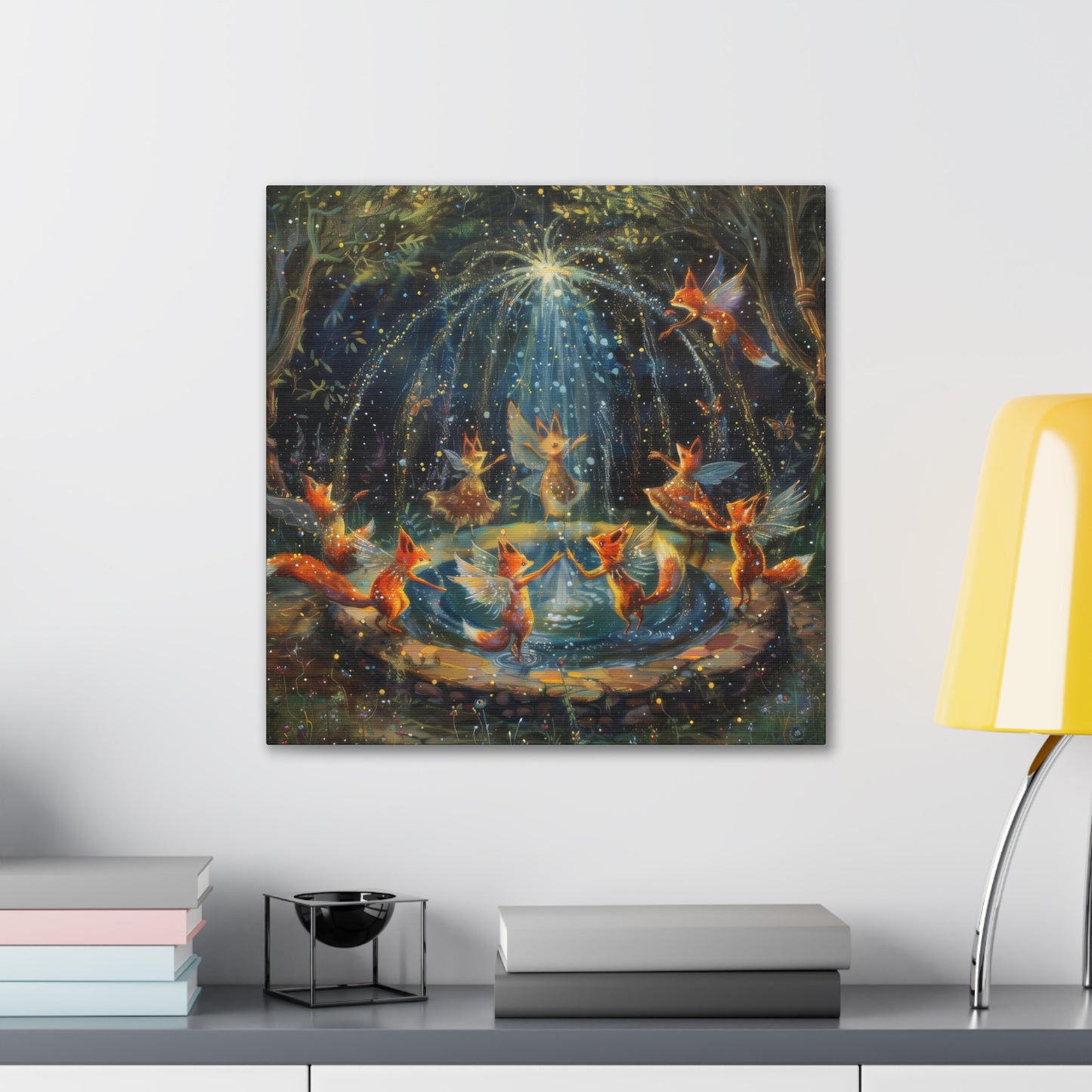 Fox Fairy Festival - Canvas Stretched, 0.75"