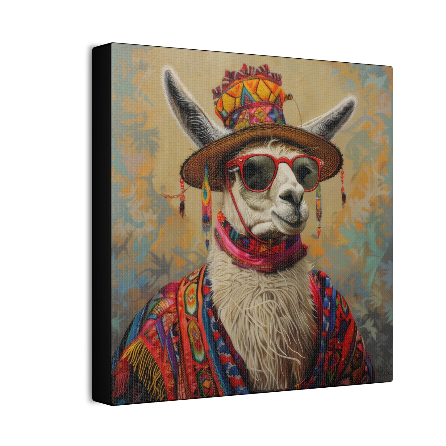 Llama - Canvas Stretched, 0.75"