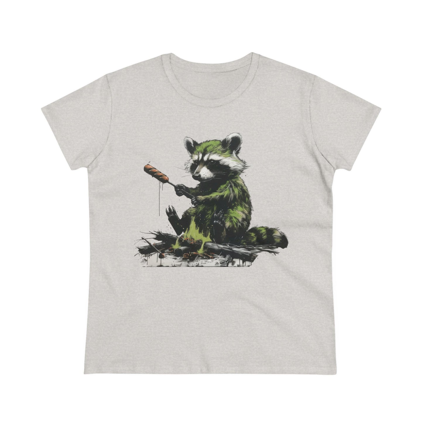 Raccoon Cookout - Women's Midweight Cotton Tee