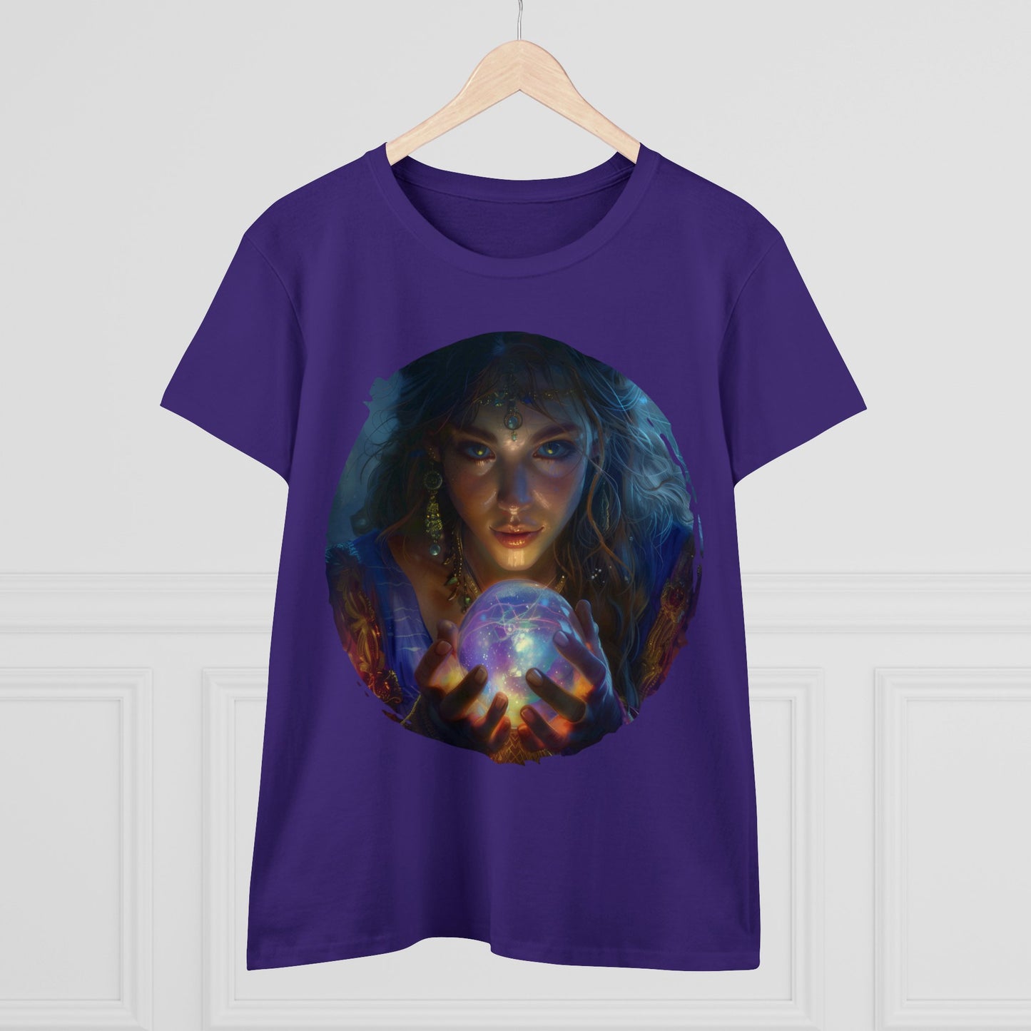 Crystal Ball - Mysticism - Women's Midweight Cotton Tee