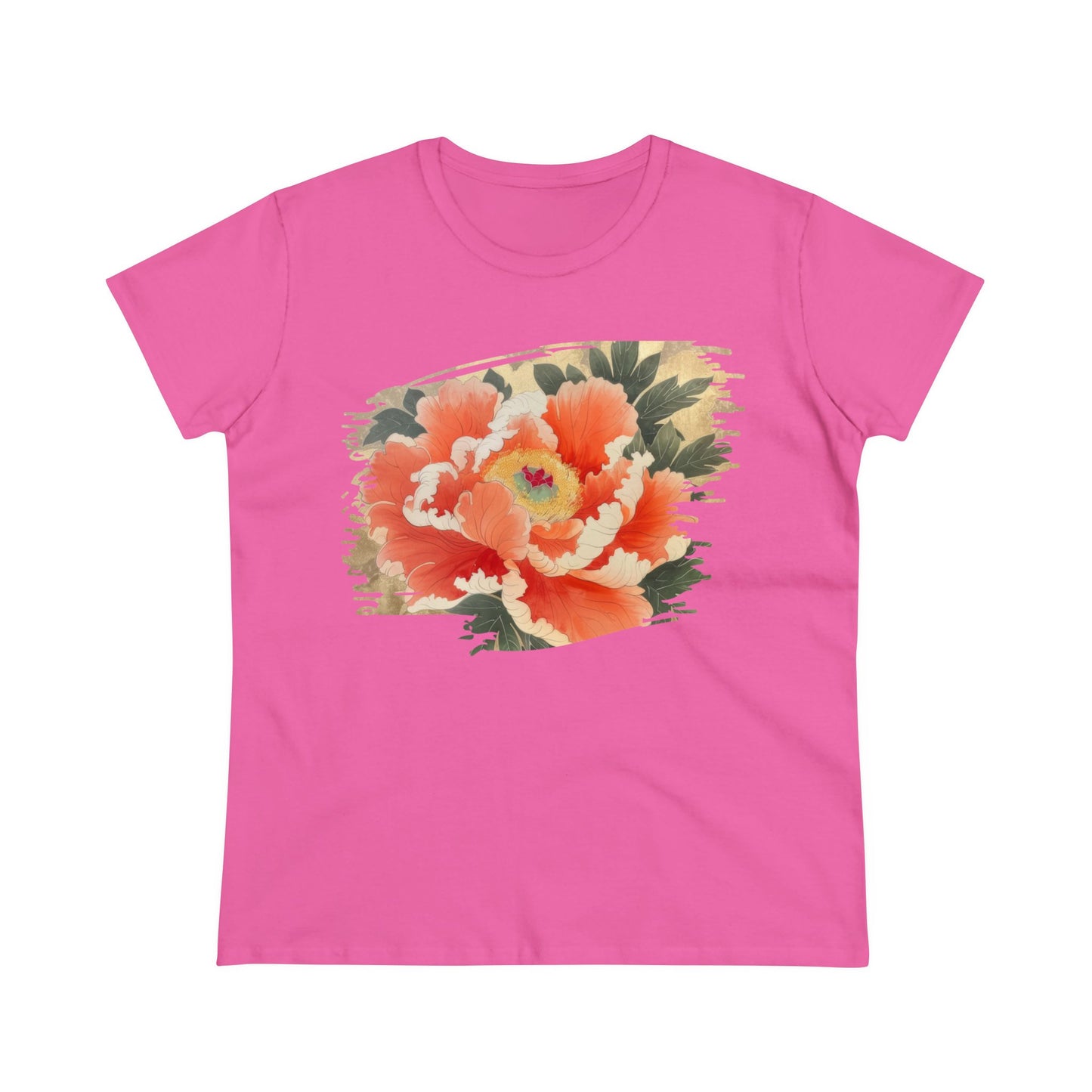 Peony - Flower - Women's Midweight Cotton Tee