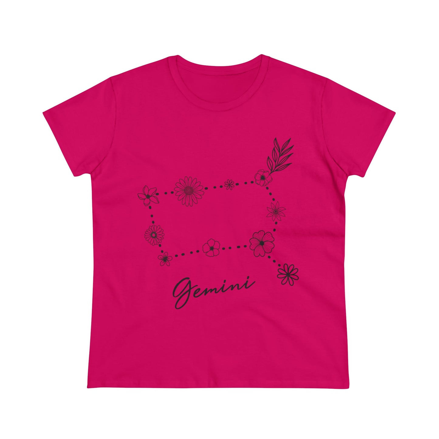 Flower Constellation - Gemini - Astrology - Women's Midweight Cotton Tee