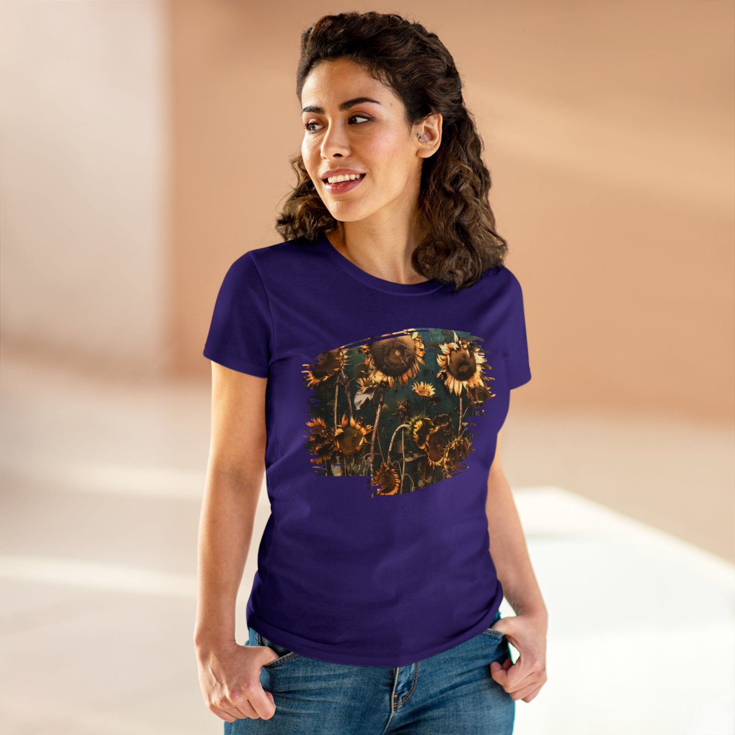 Sunflowers Wilting - Women's Midweight Cotton Tee