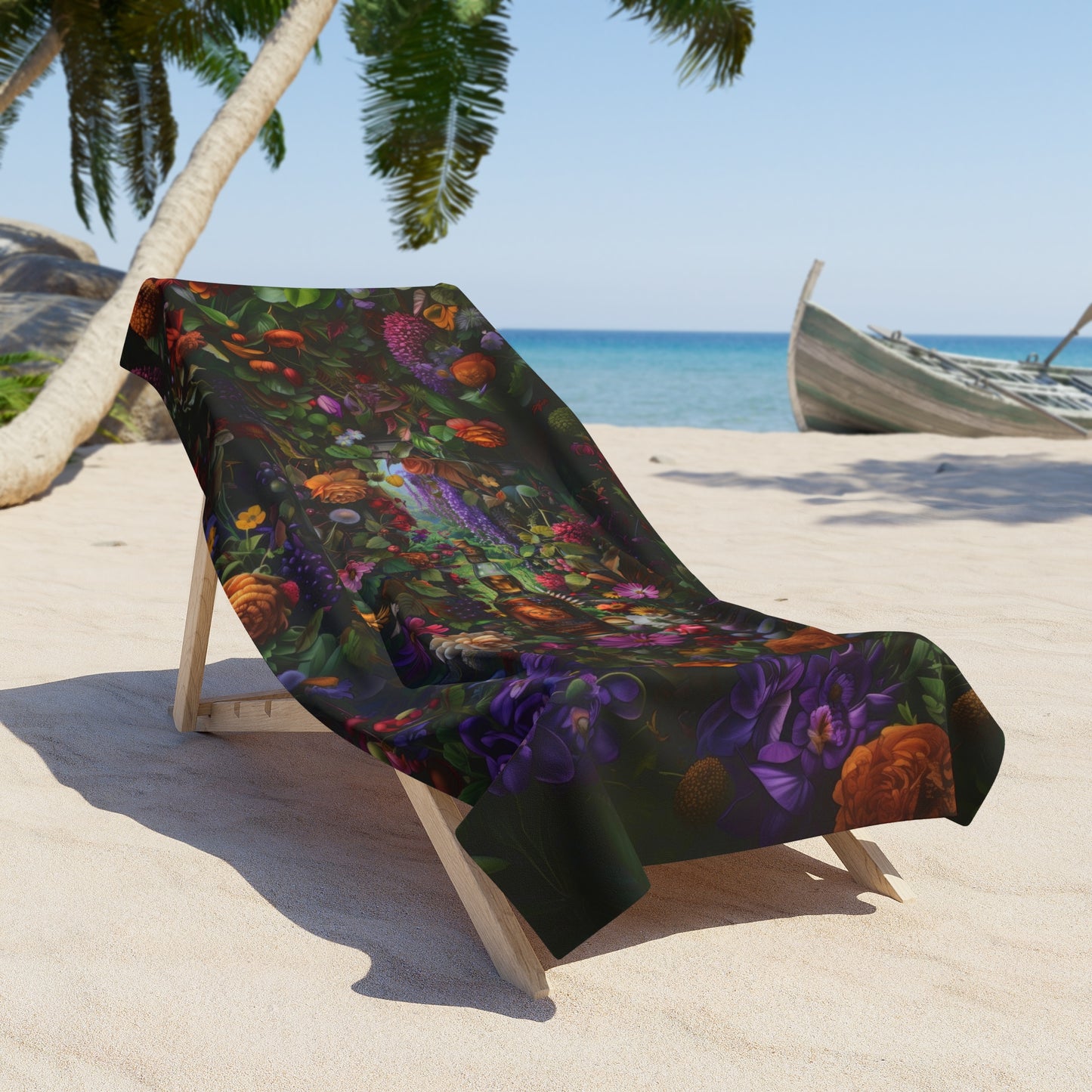 Whiskey & Flowers - Beach Towel