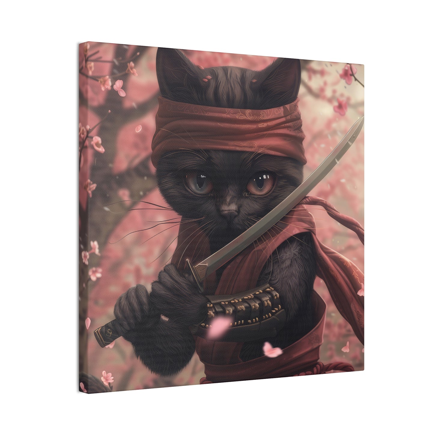 Ninja Kitty - Canvas Stretched, 0.75"