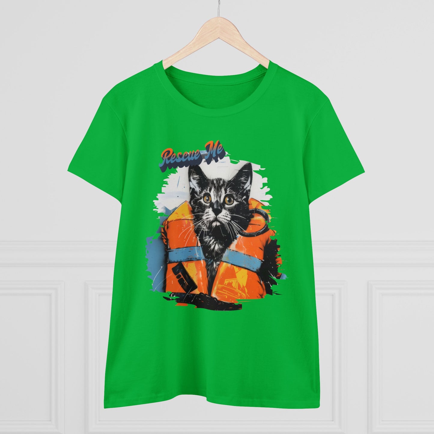 Rescue Cat - Women's Midweight Cotton Tee